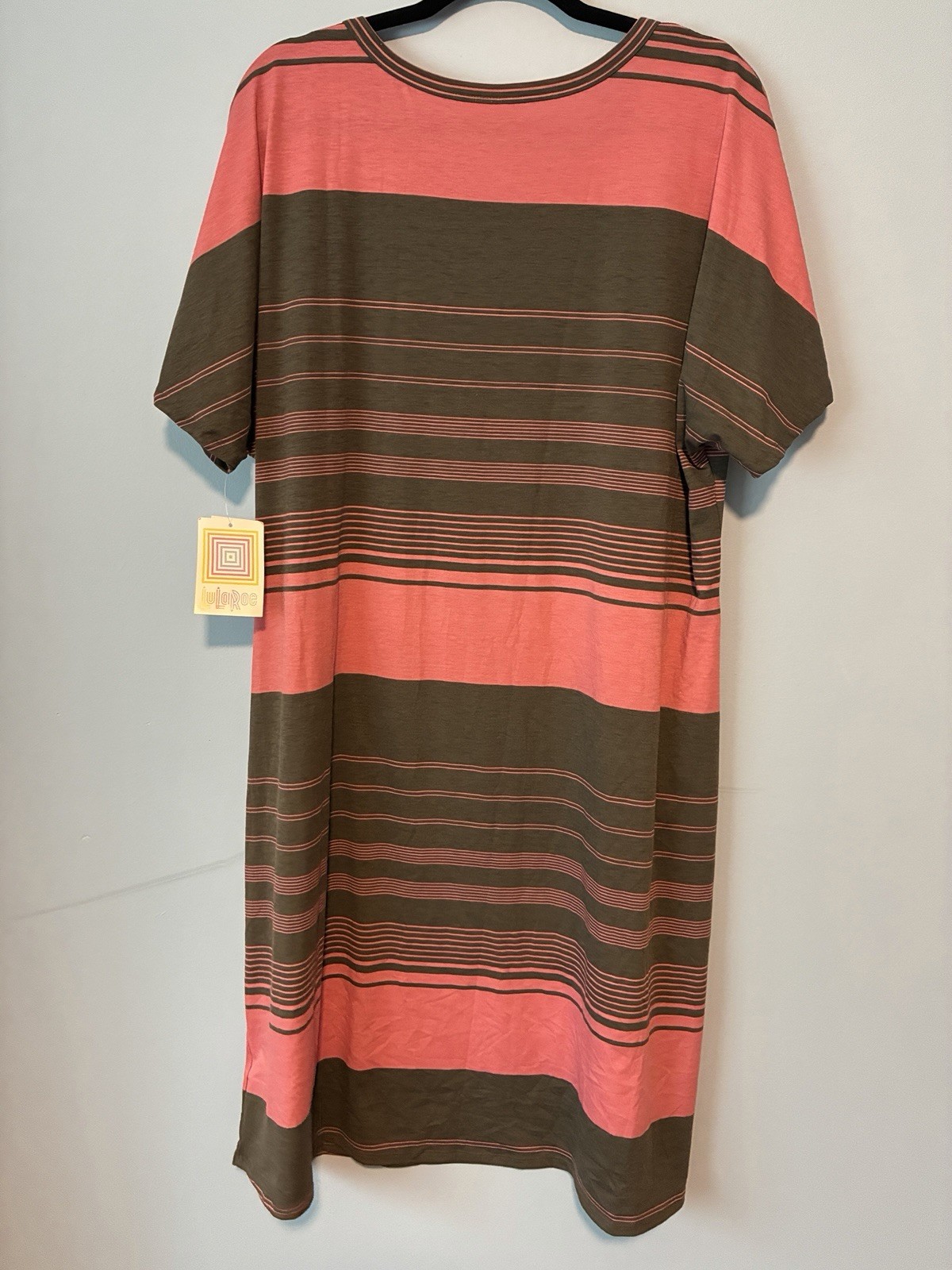 Women’s LuLaRoe Great and pink striped dress With pockets Size 3xl New with Tags