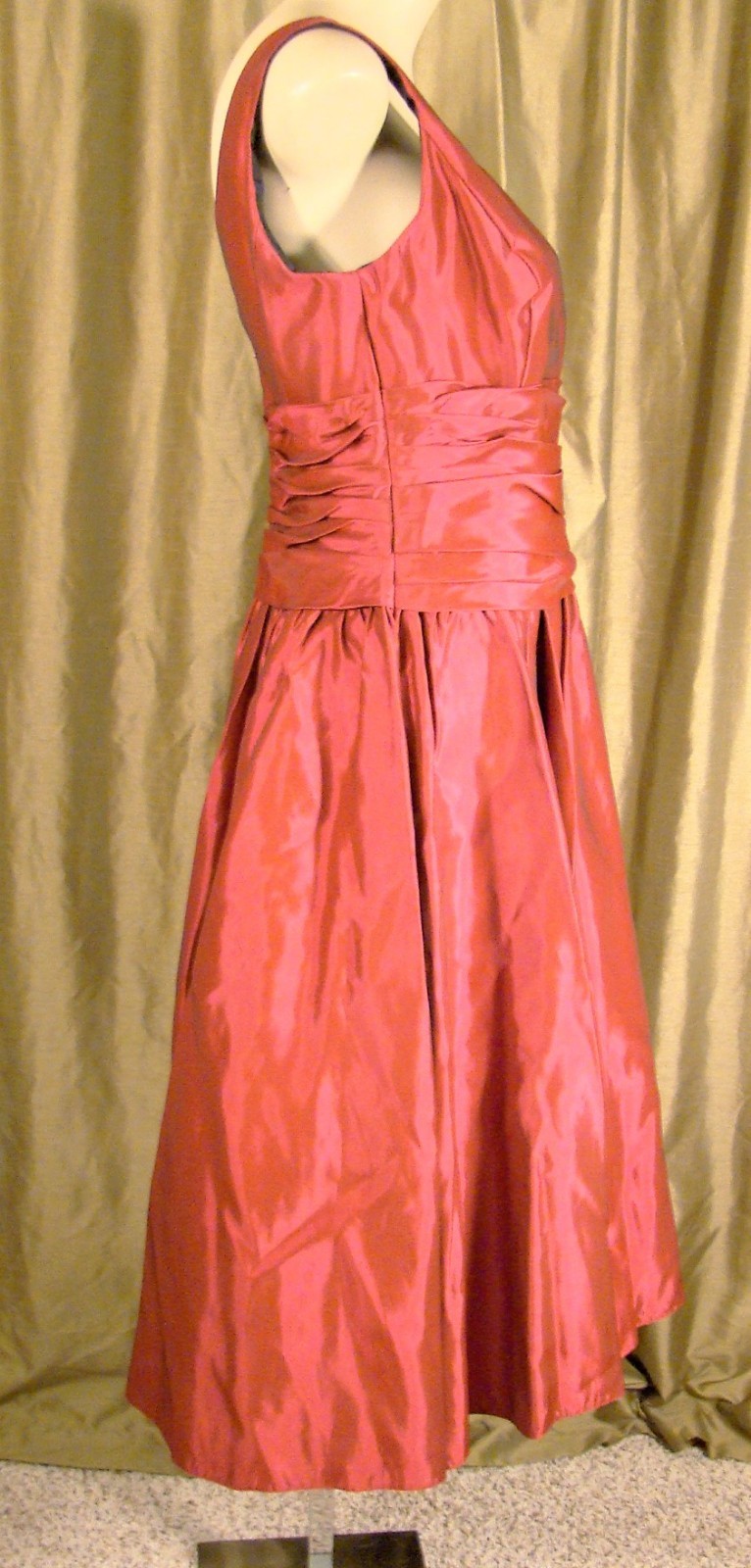 Watters & Watters Tea Length A-Line Sleeveless Sz 12 Prom Bridesmaids Dress 9390