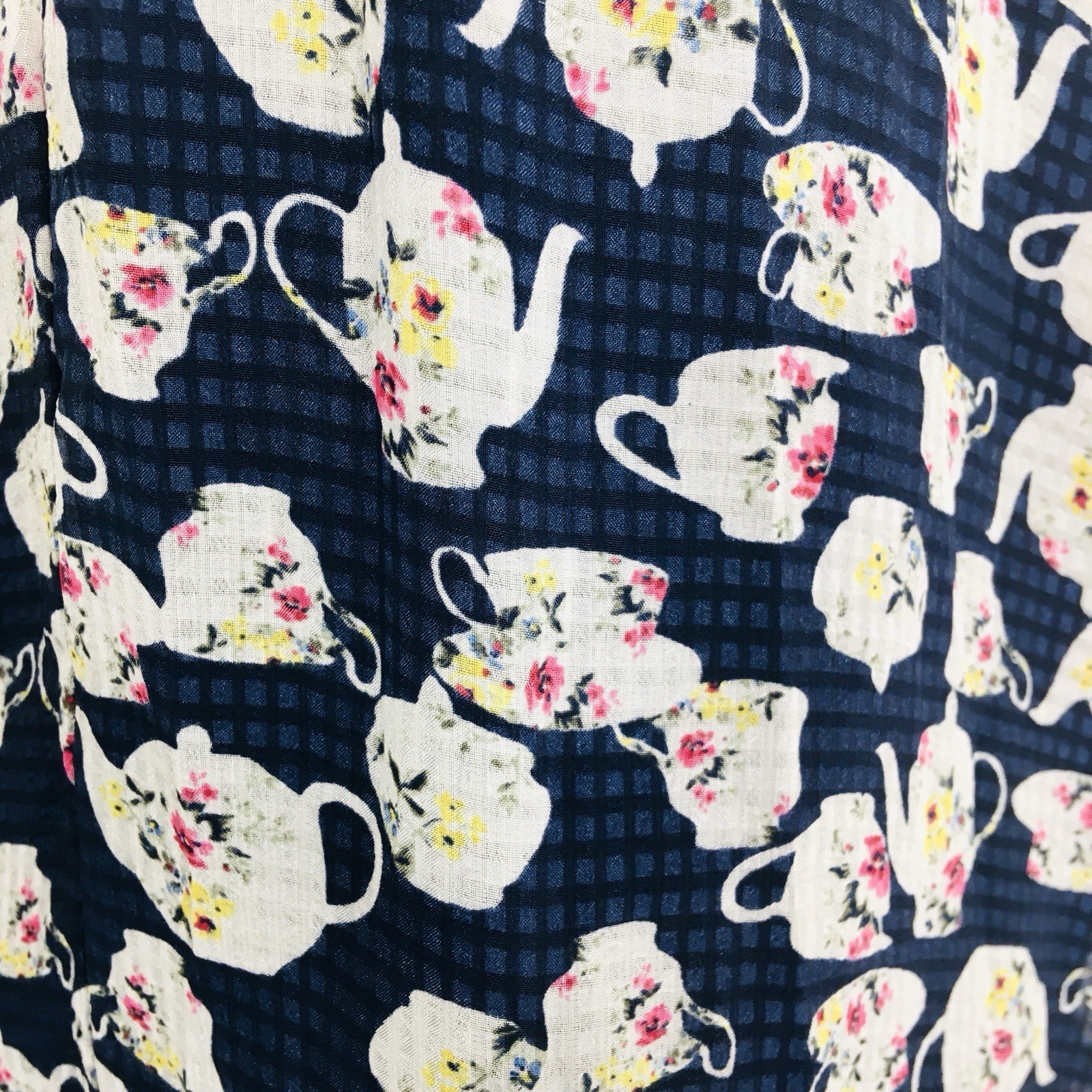 Disney Lauren Conrad Dress Sz S Alice In Wonderland Dancing Tea Pots Fairycore