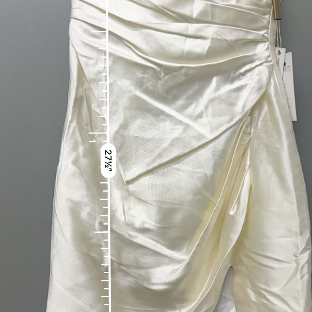 NWT Marcelo Quadros Bridal Ivory Mini Dress Strapless size 36