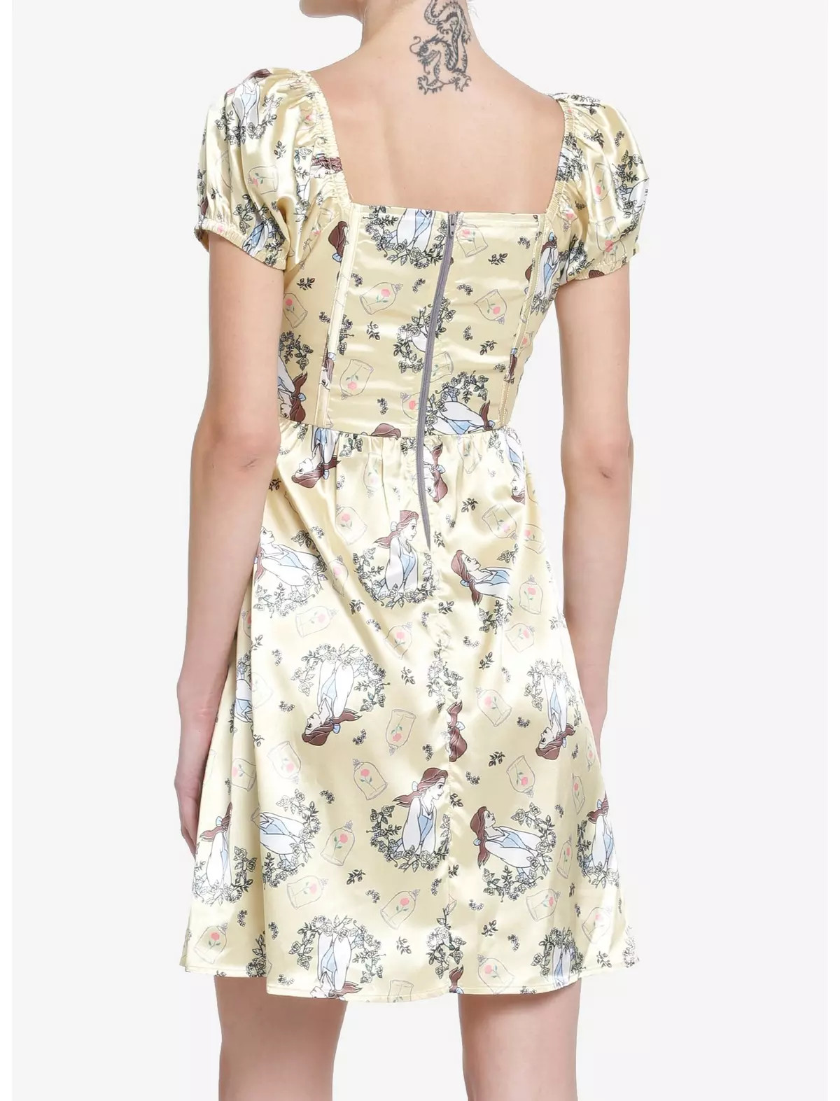 Disney Beauty And The Beast Belle Satin Sweetheart Dress XS, S, M, L, XL