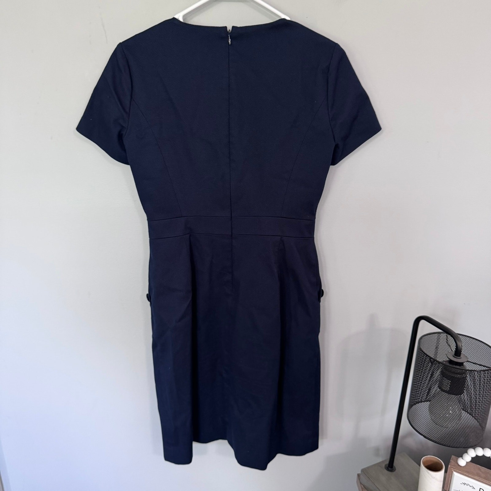 Brooks Brothers Dark Blue Navy Dress Short Sleeves Women’s Size 4 w/ Pockets