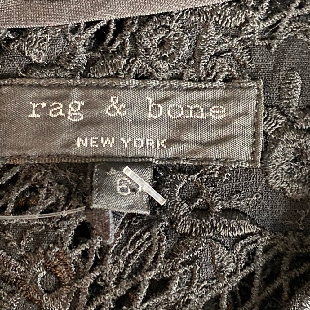 Rag & Bone Black Lace Mini Dress