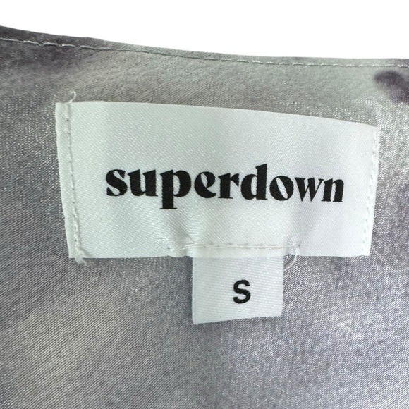 Revolve Superdown Krystal Slit Midi Dress in Grey Tie Dye Size S retail $88