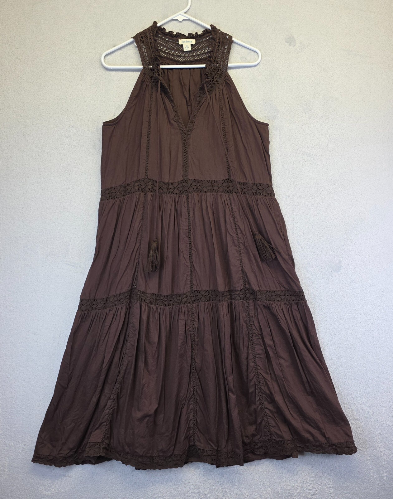 Sundance Dress Womens M Ruffle Tiered Y2K Cottagecore Boho Fairy Swing Relaxed