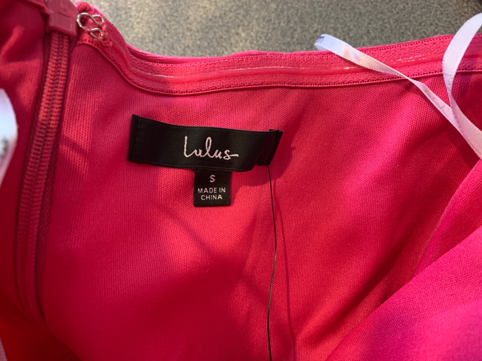 Lulu’s Glamorous Celebration Sz S hot pink velvet tulip dress, NWT, strapless