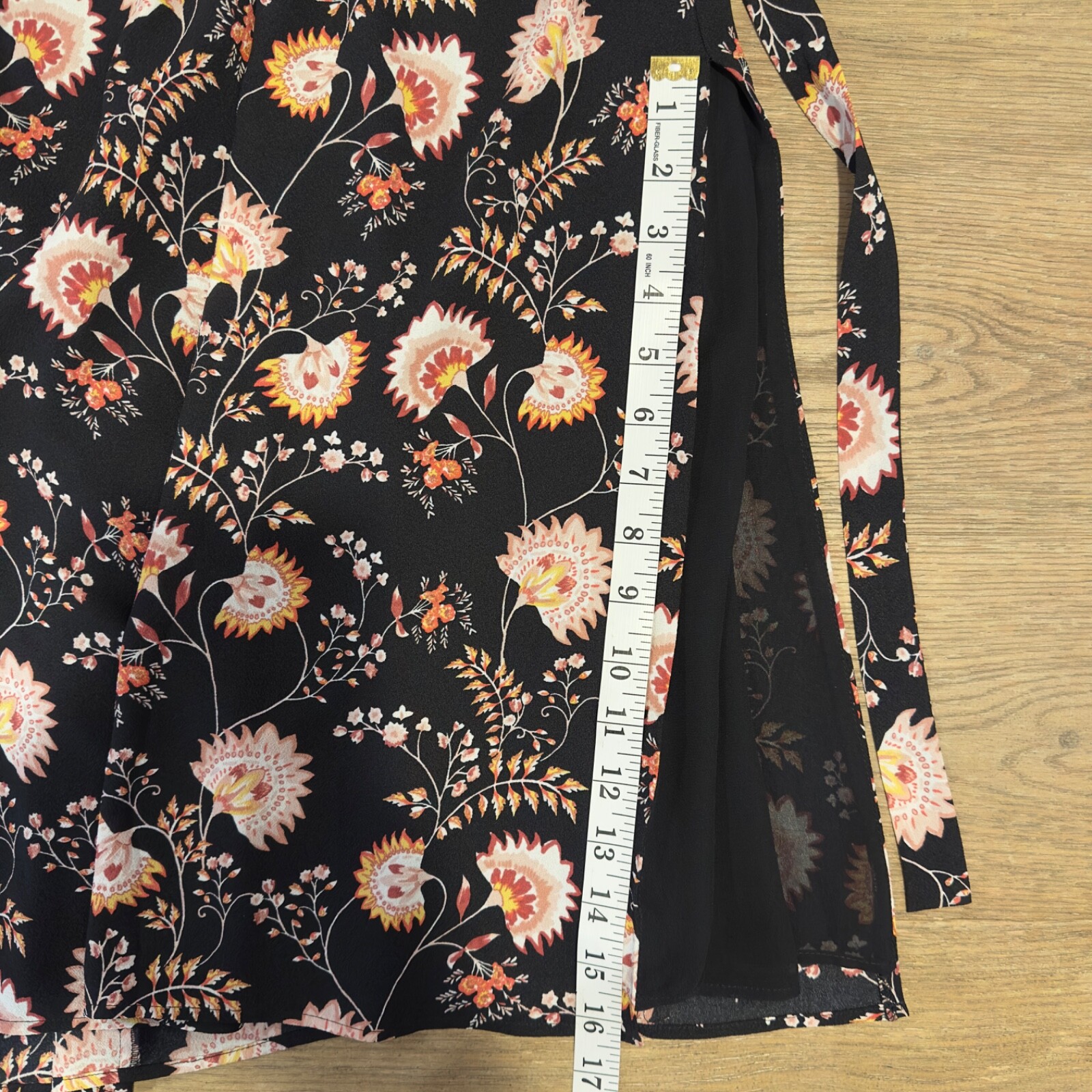 1. STATE High Neck Floral Sleeveless Ruffle Maxi Dress-Size Small-Black Floral