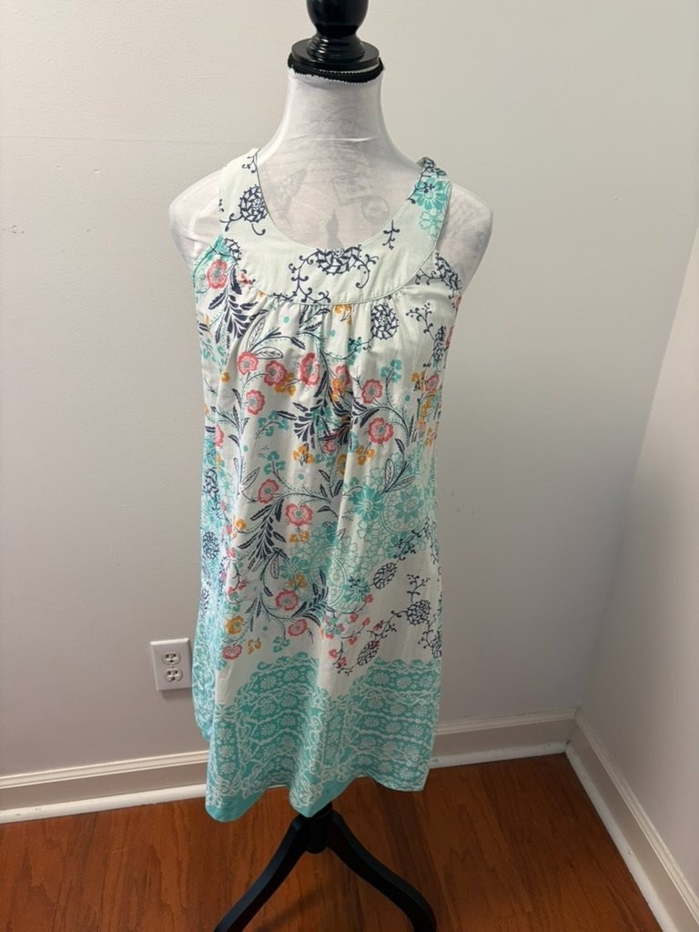 J. Jill Women’s Sleeveless Floral Shift Dress Size S Cotton Multicolor Casual