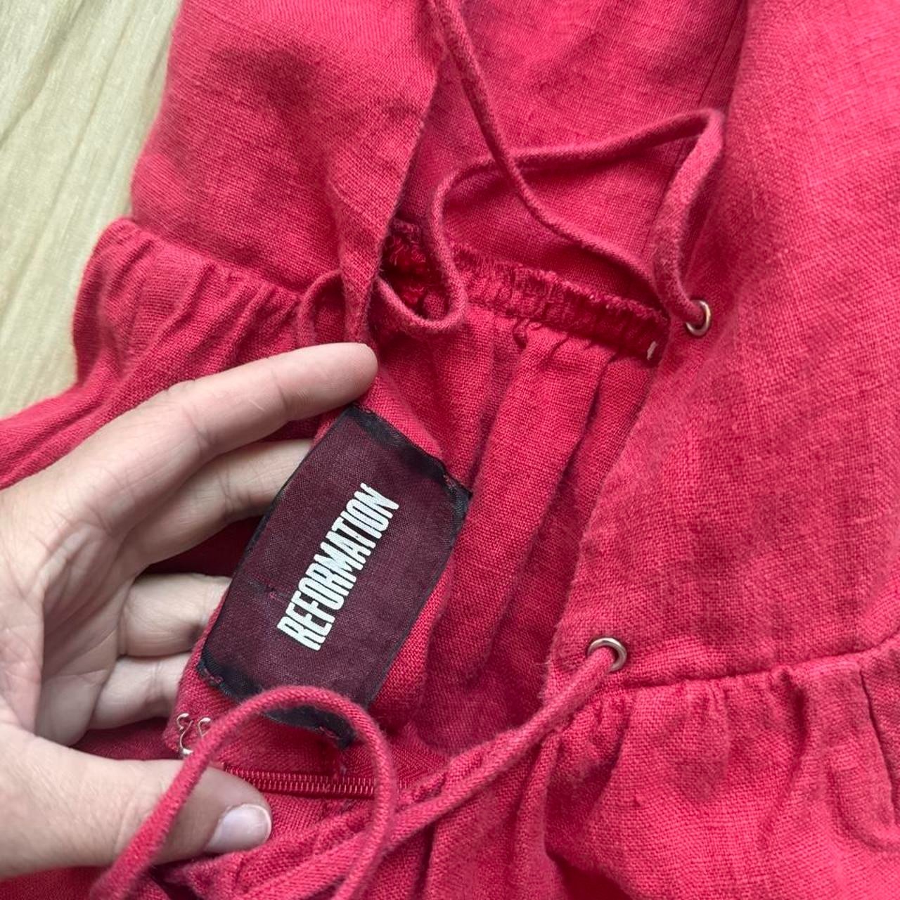 reformation red dress