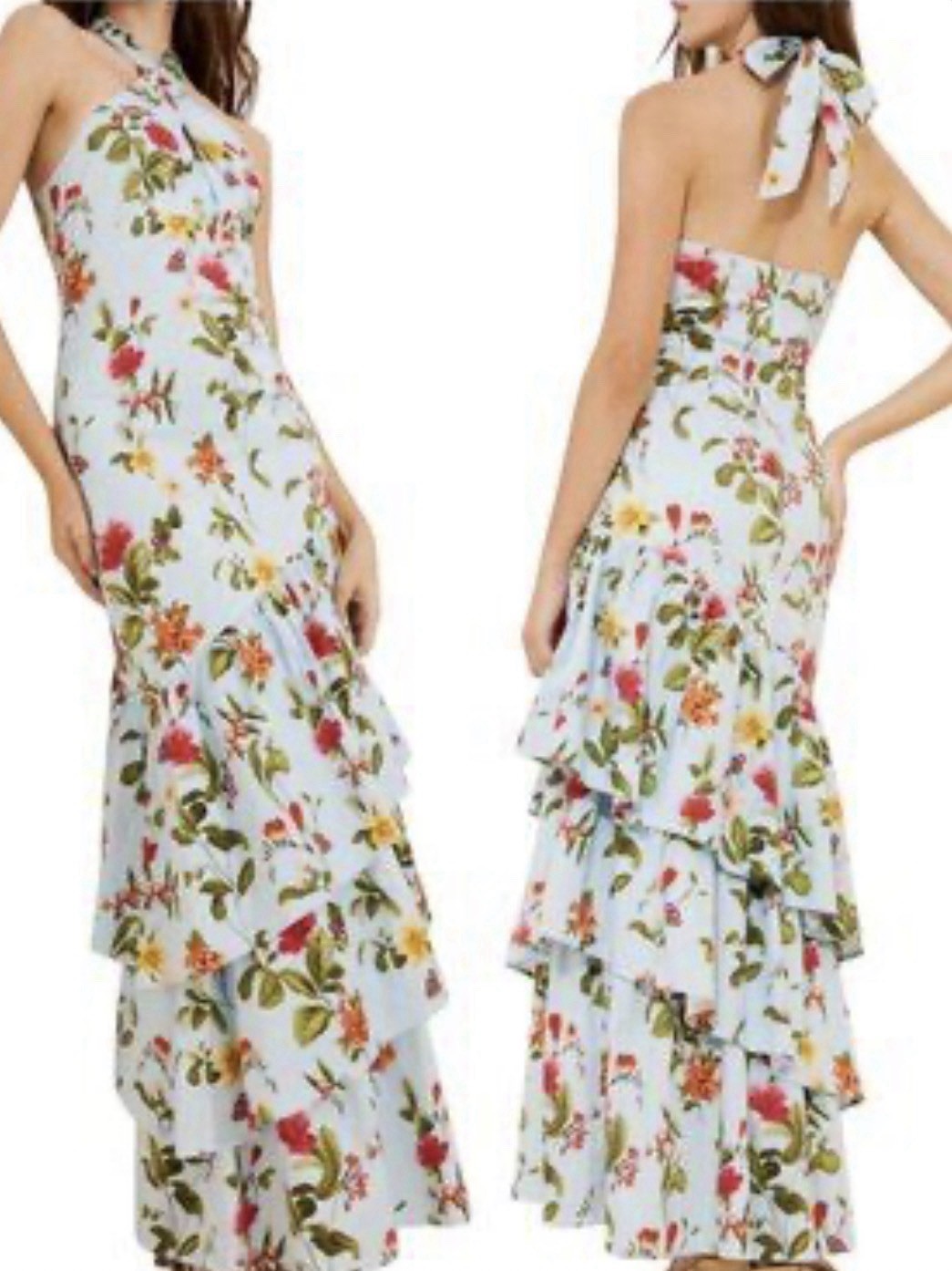 O.P.T. Women’s Floral Halter Neck Cotton Maxi Dress Size Small