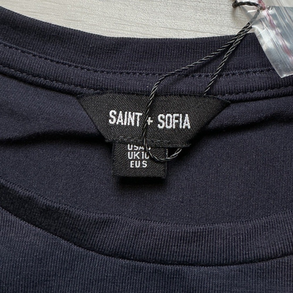 Saint + Sofia Runway Maxi Dress Navy Size 6 New With Tags