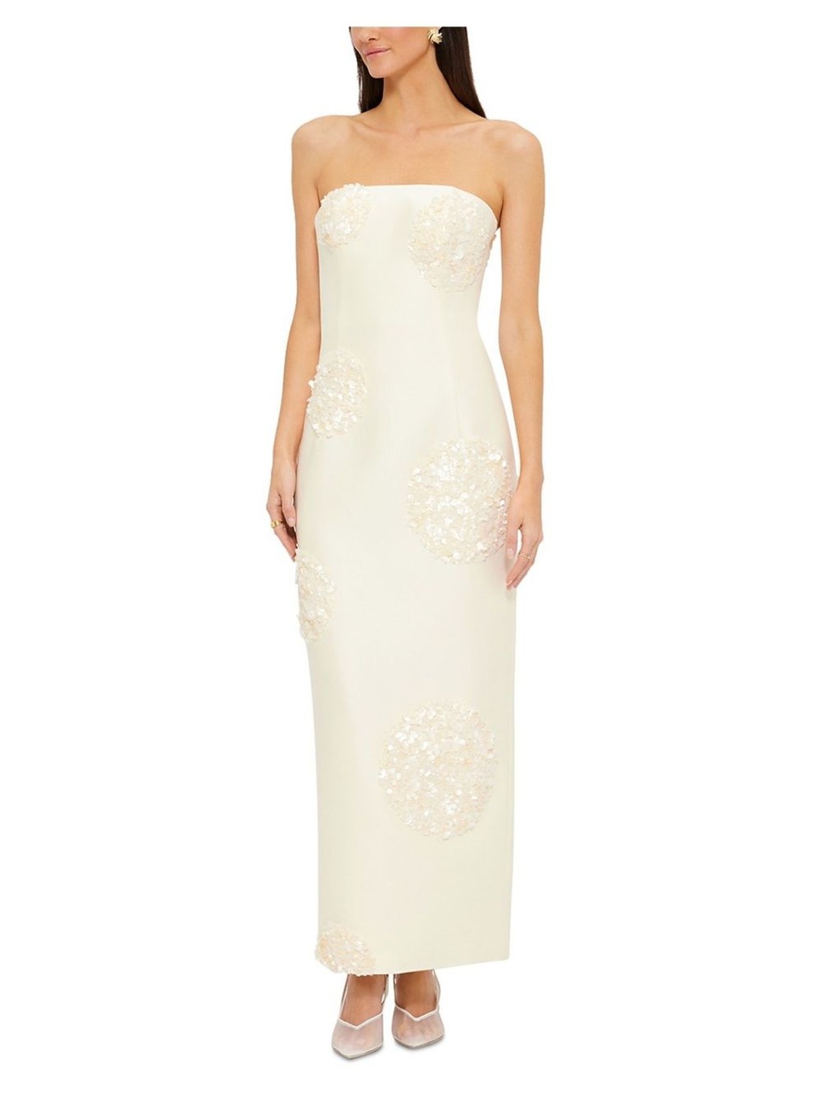LEO LIN Cleo Appliqué Floral Sleeveless Midi Dress A-Line NWT