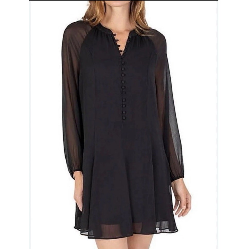 Joie Balloon Sleeve Caviar Dress
