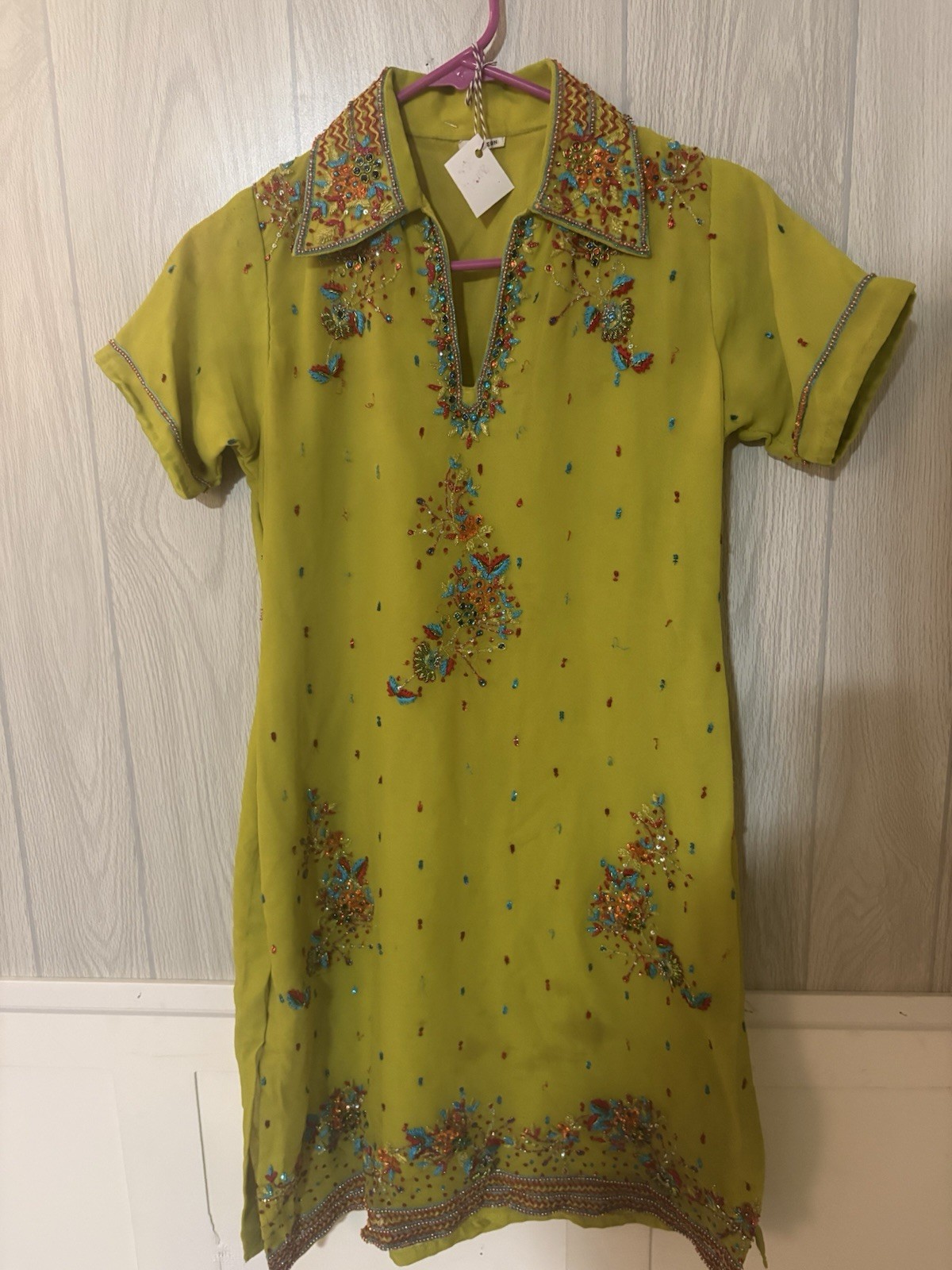 TRAMP Women’s S Multicolor Floral Chiffon V-Neck Short Sleeve plus two more