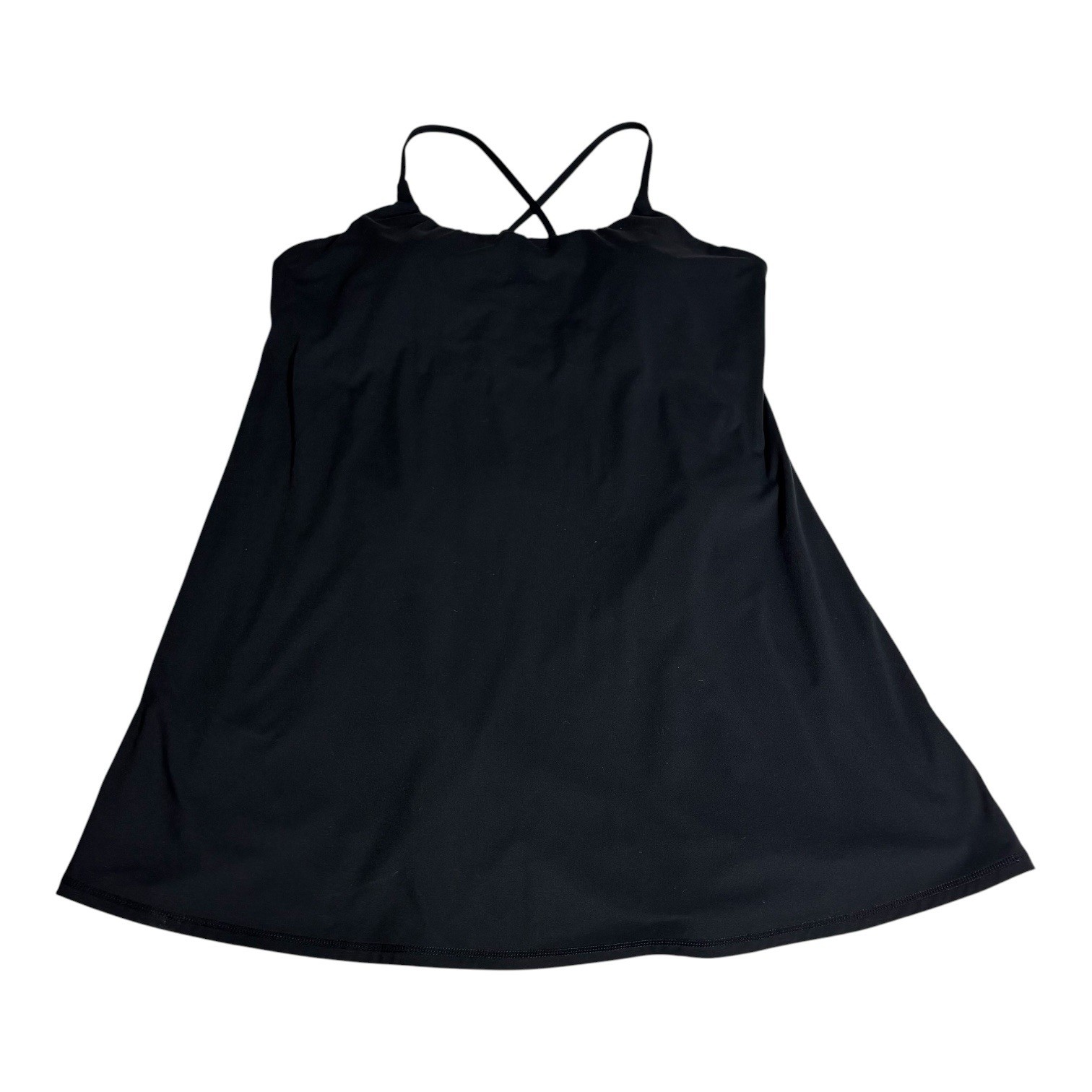 Womens 2X Black Athletic Dress with Cross-Back Straps Built-In Shorts & Bra