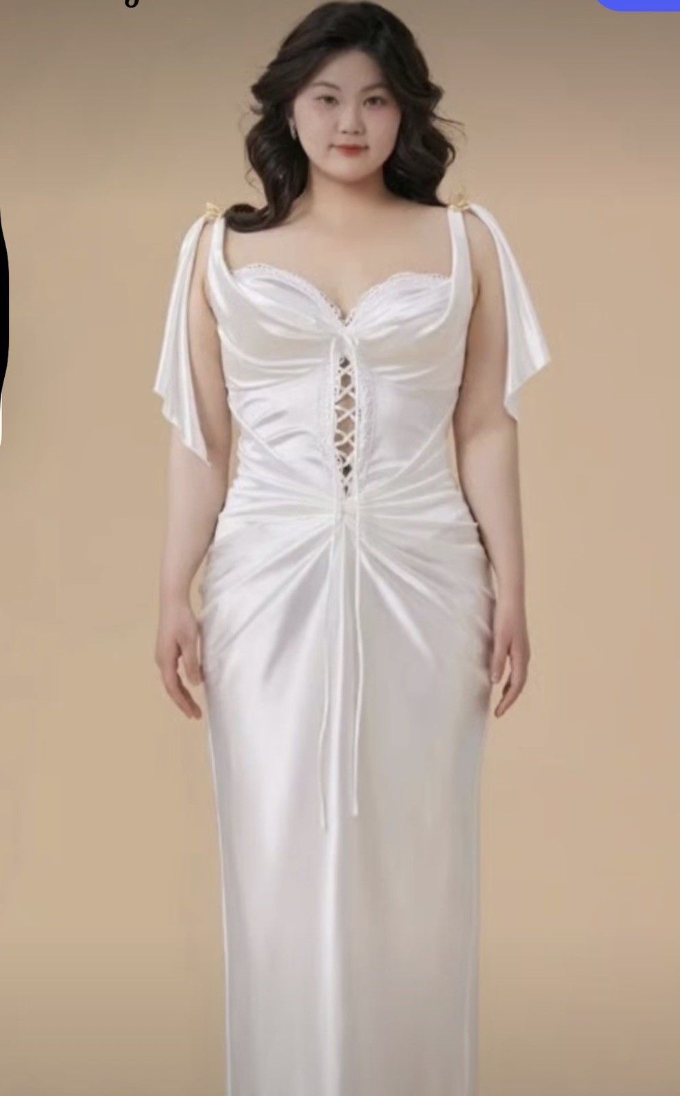 Lacemade White Satin St. Phoenix Corset Dress Size 0XL -RUNS SMALL