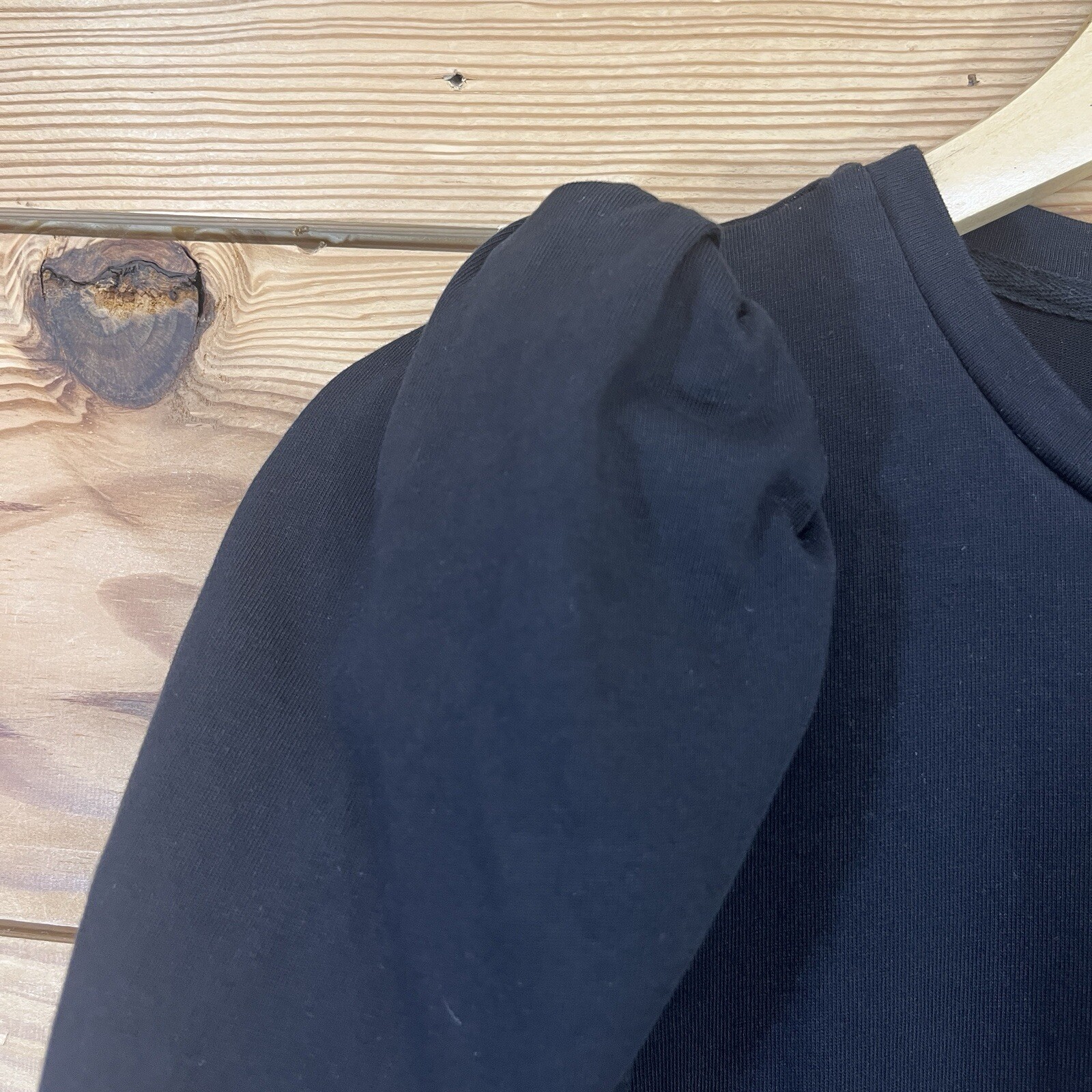Pomander Place Dress XS Black Puffed Sleeve Shift T Shirt Stella Short B125