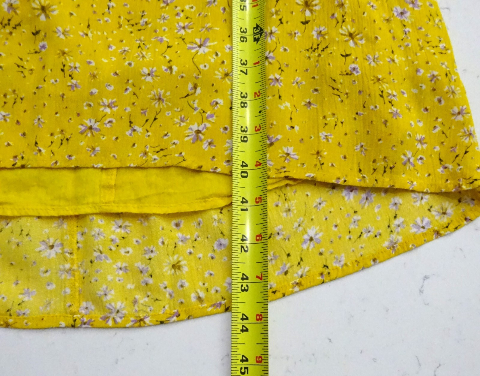 Sim & Sam Yellow Floral Rayon Tie Back Midi Dress Small Cutout Sundress