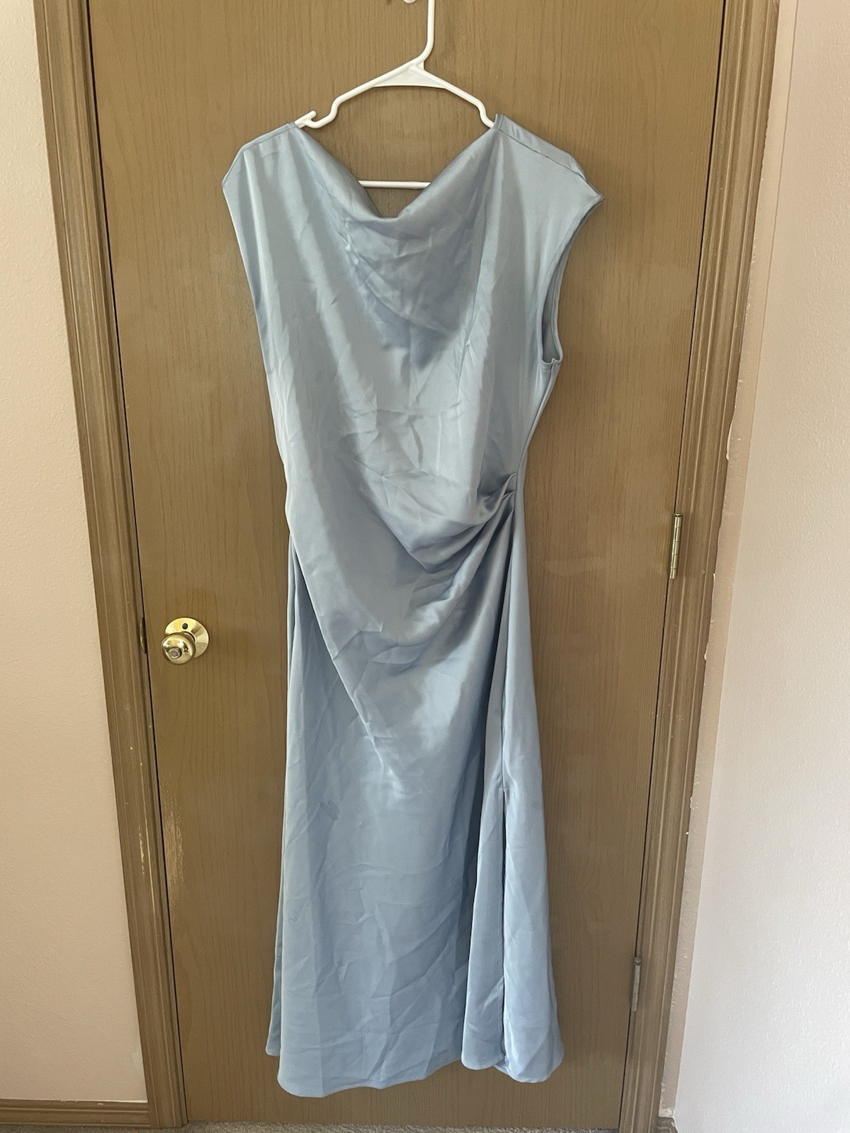 Sam Edelman Women’s Sleeveless Size 12 Silk looking Wedding Guest Blue EXCELLENT