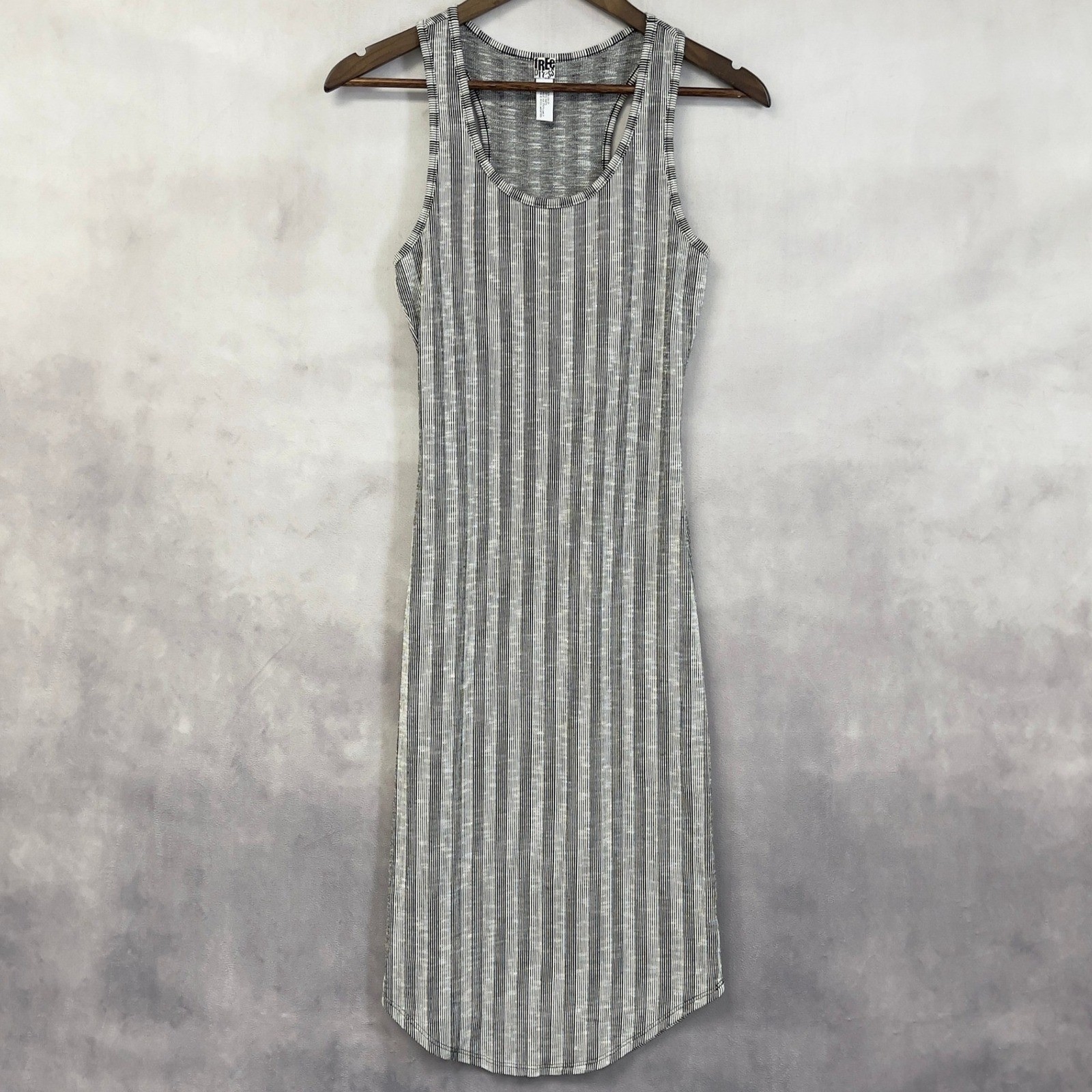 Free Press Striped Tank Dress Womens Small Stretch Coastal Clean Girl Leisure