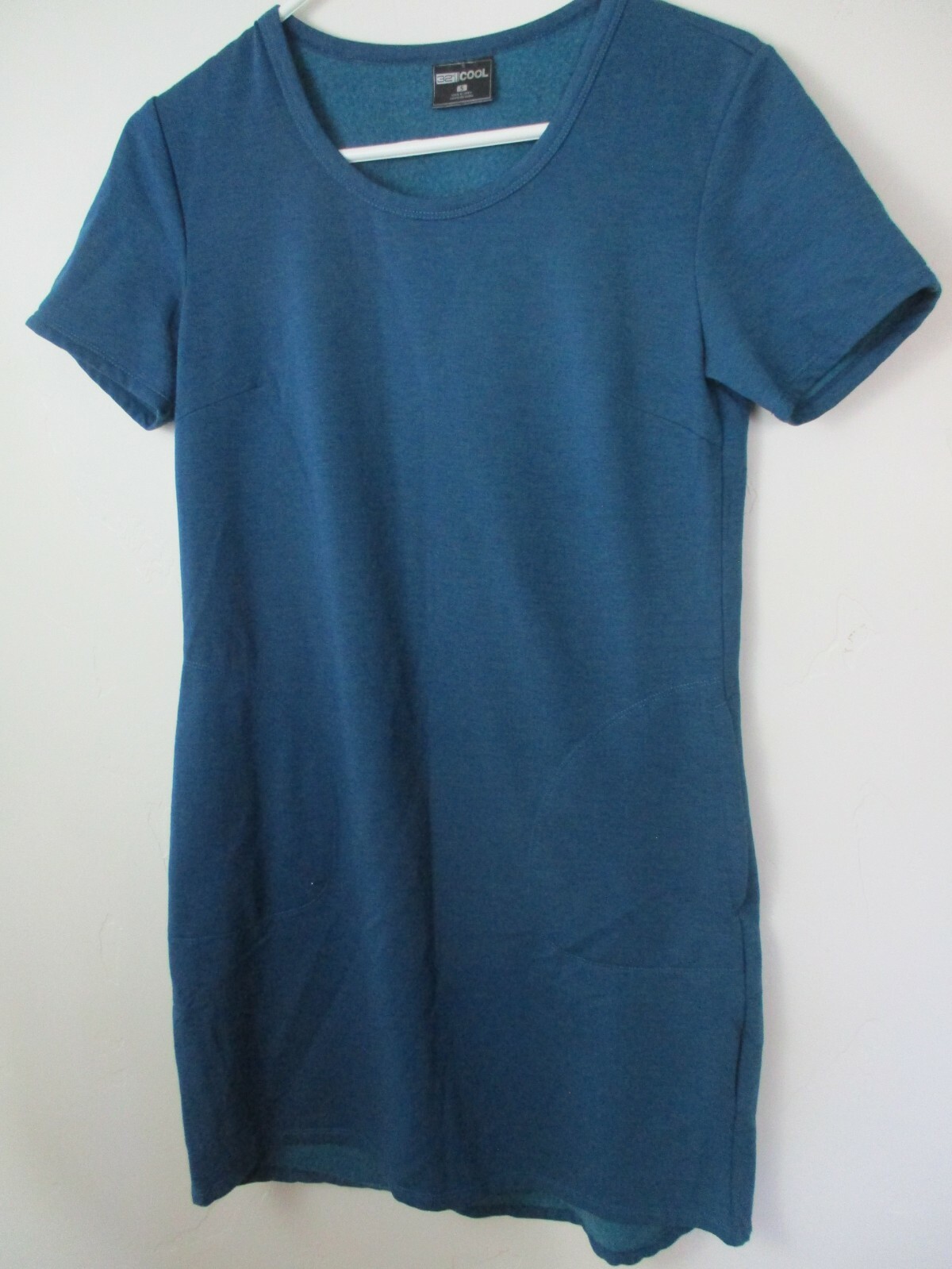 S 32 cool dress green sweat shirt fabric short sleeve