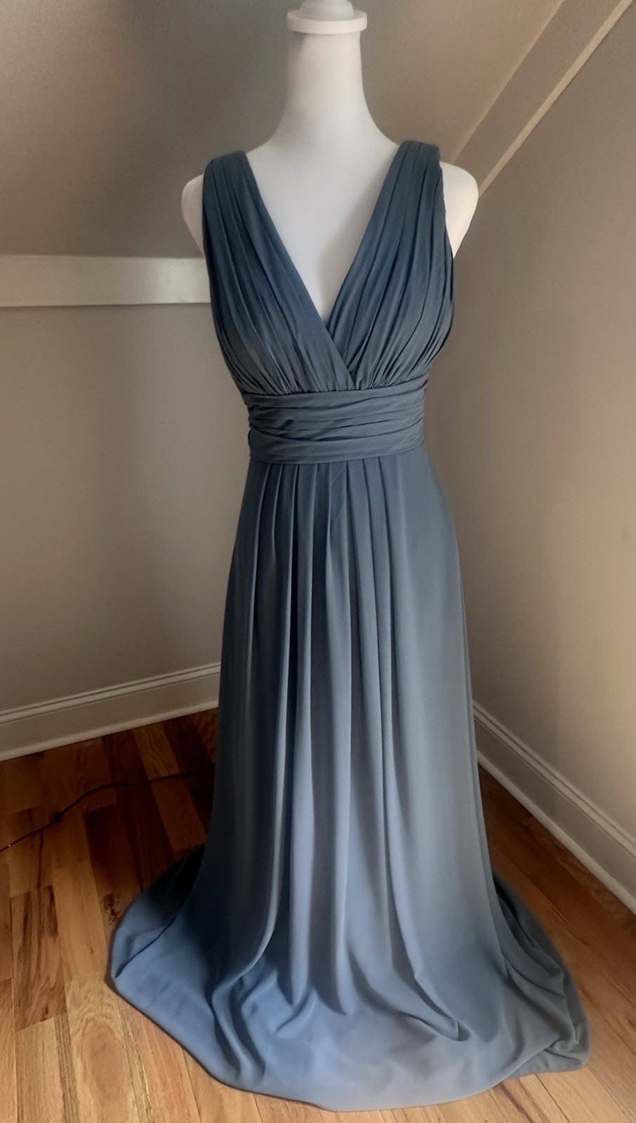 BILL LEVKOFF Womens Dress Chiffon Gown Formal Wedding Size 2 Lt Blue