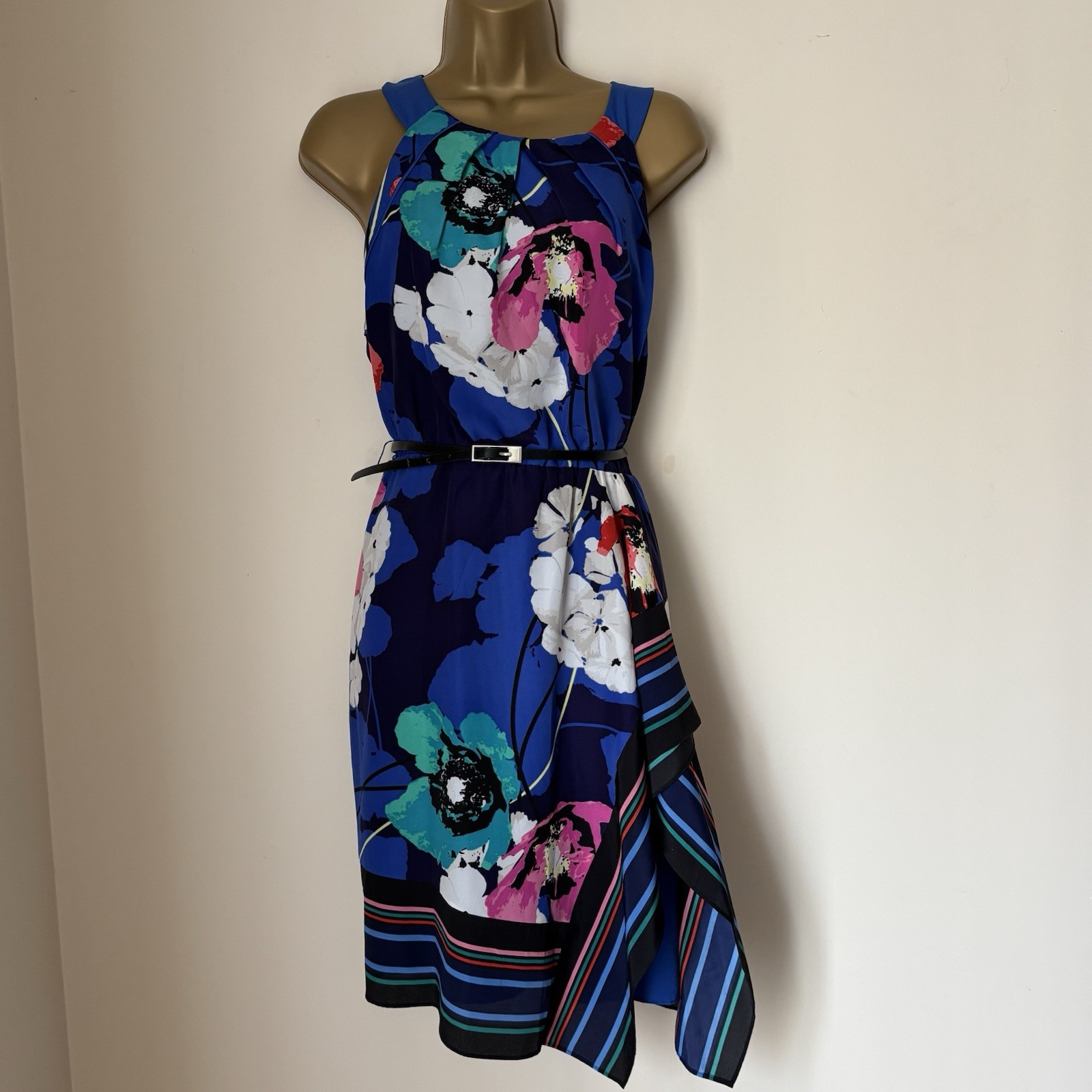 Coast Dress UK 14 Women’s Floral Occasion Wedding Guest Midi Belted Dress