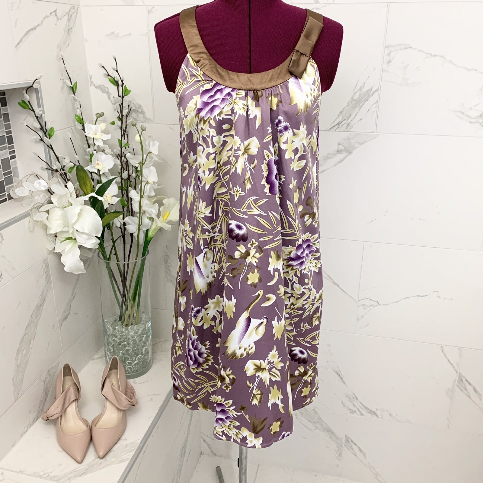 NWT Vertigo Paris Dress Mini Halter Trapeze Cut M NWT Retail $240