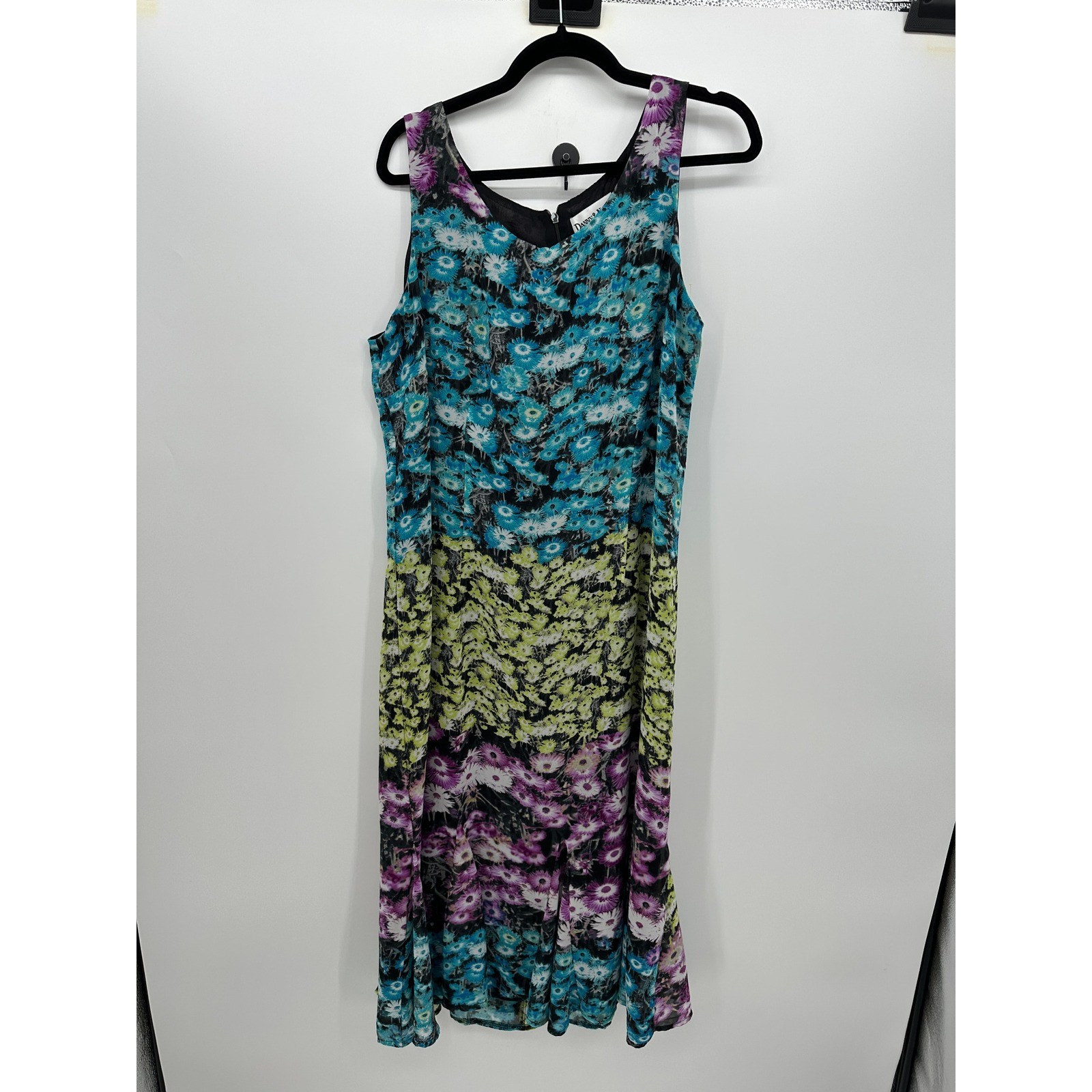 Vintage Y2K Floral Maxi Dress Sz 18 Indie Boho Cottage Garden Party Maximalist