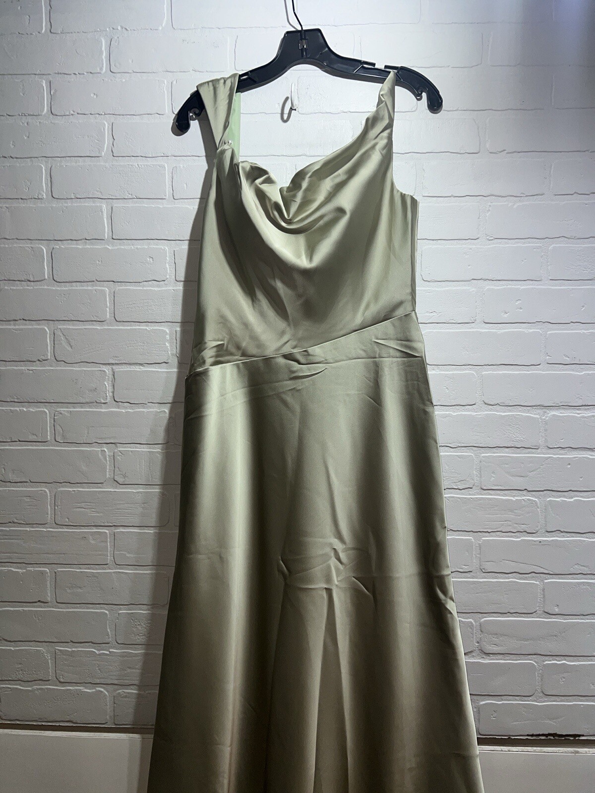 NEW! AW Bridal – Satin Charmeuse Meggie Dress Fennel Seed Green Size USA 10 $100