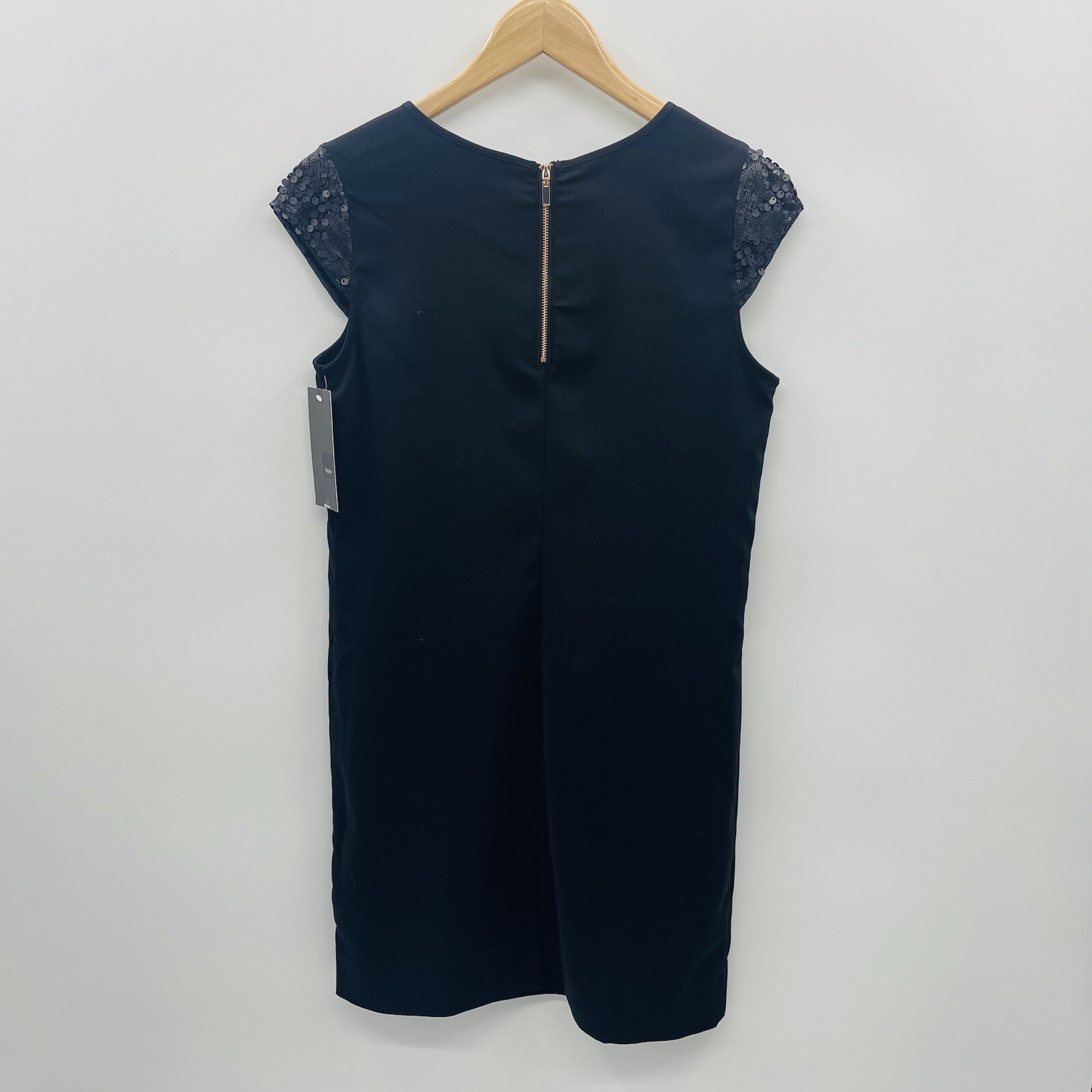 Mossimo Womens Size XS Sequin Capped Sleeve Sheath Dress in Ebony Black $30