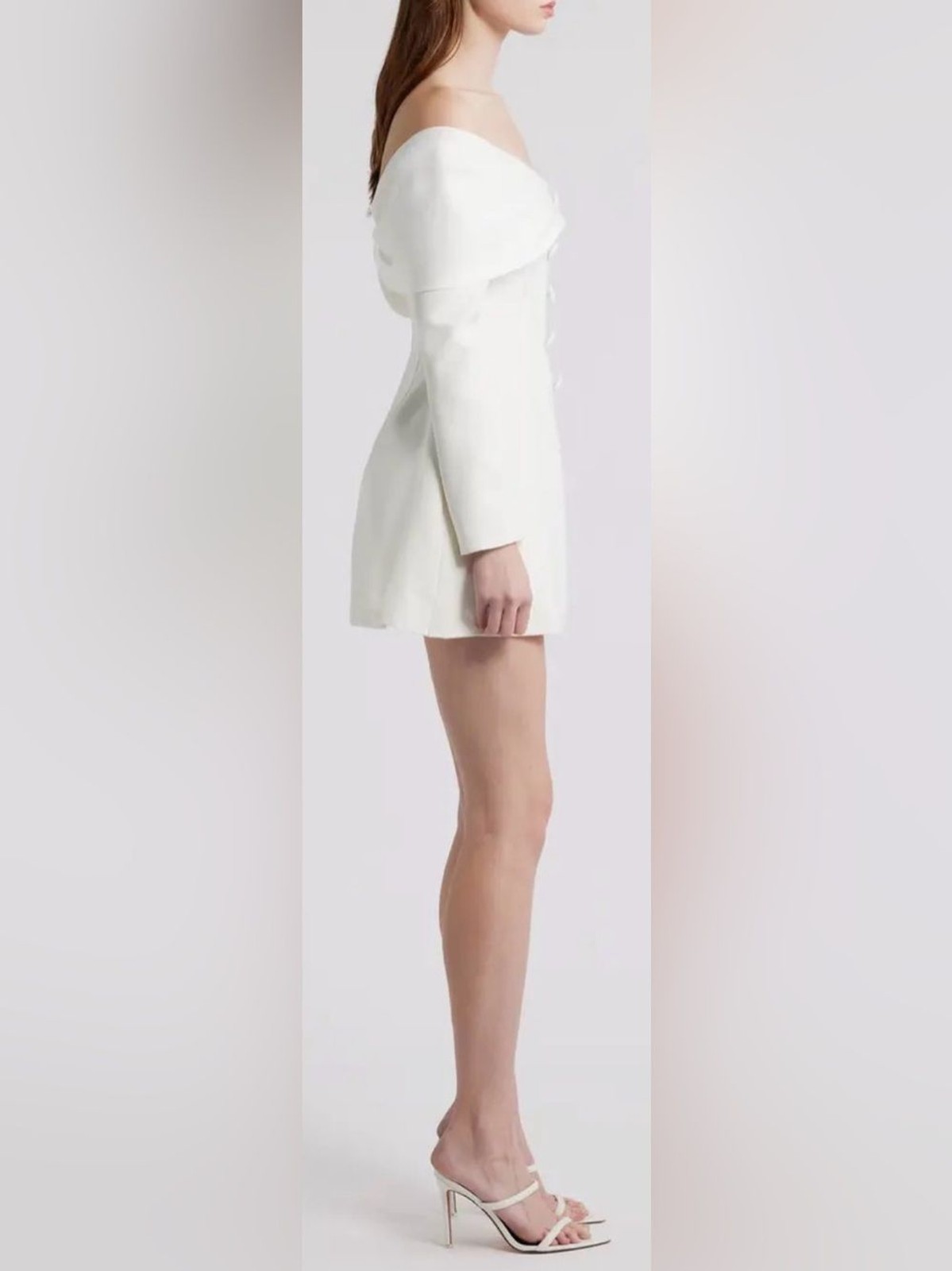 NEW Odd Muse The Ultimate Muse Bow long sleeves white Minidress Sz XS