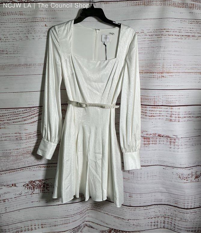 NWT One33 Social White Belted Dress Size 2 Retail $355