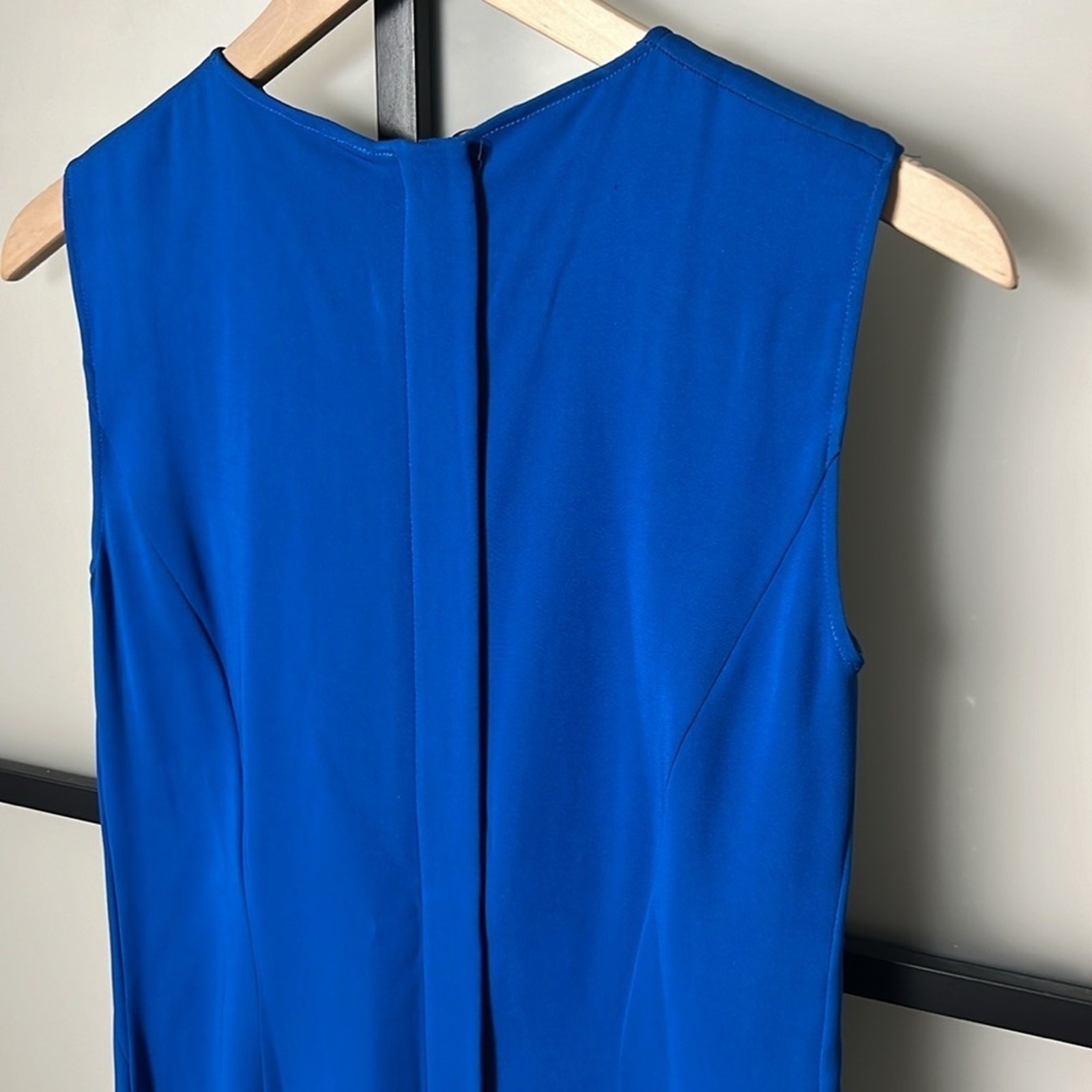 Cedric Charlier Crew Neck Dress with Pleats Size US 8