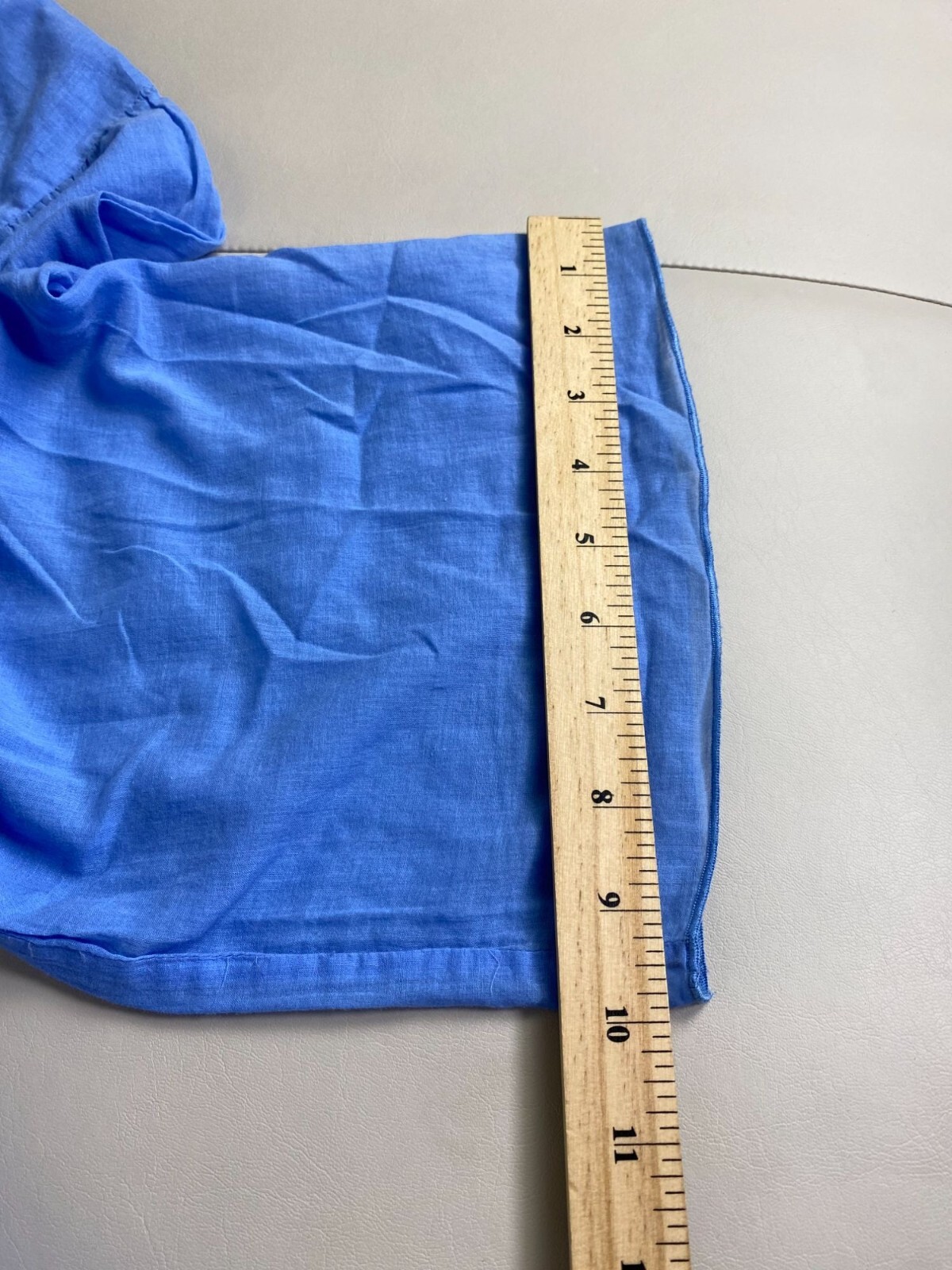 ATM Anthony Thomas Melillo Blue V-Neck Dress size Medium Lightweight 3/4 Sleeve