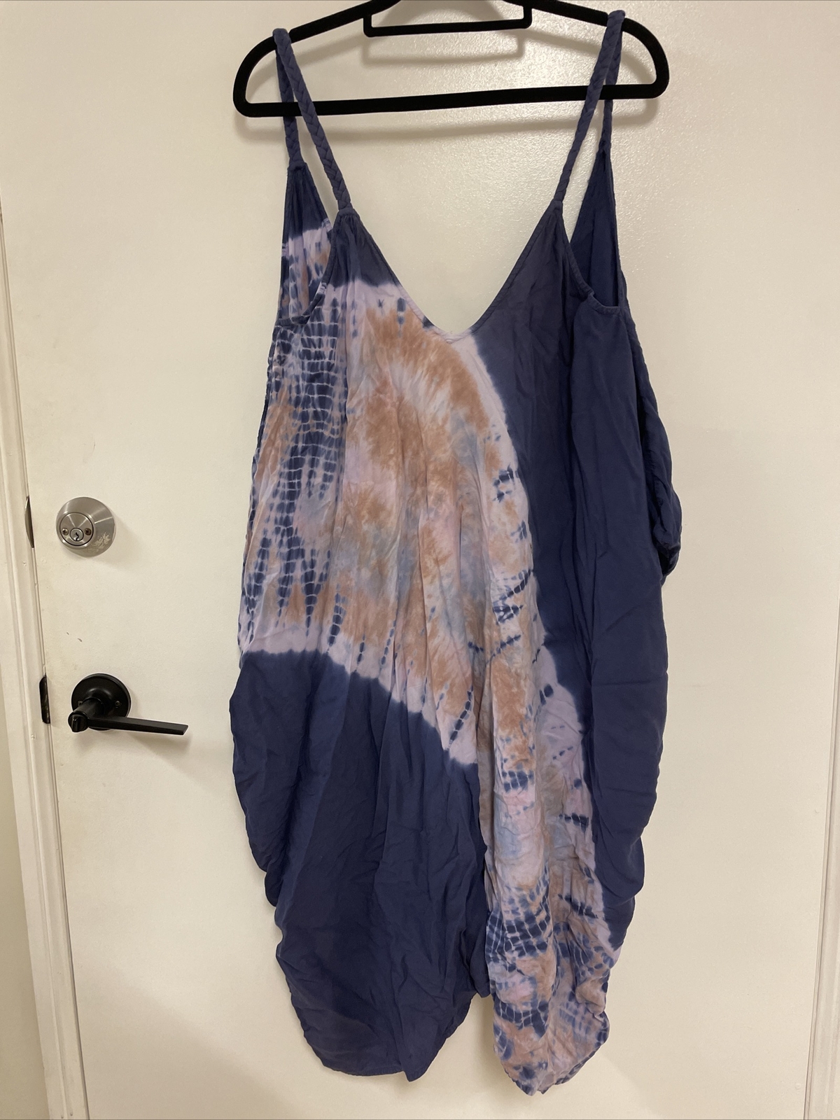 TIGERLILY Tye Die Blue Boho Summer Singlet Dress Size S B21