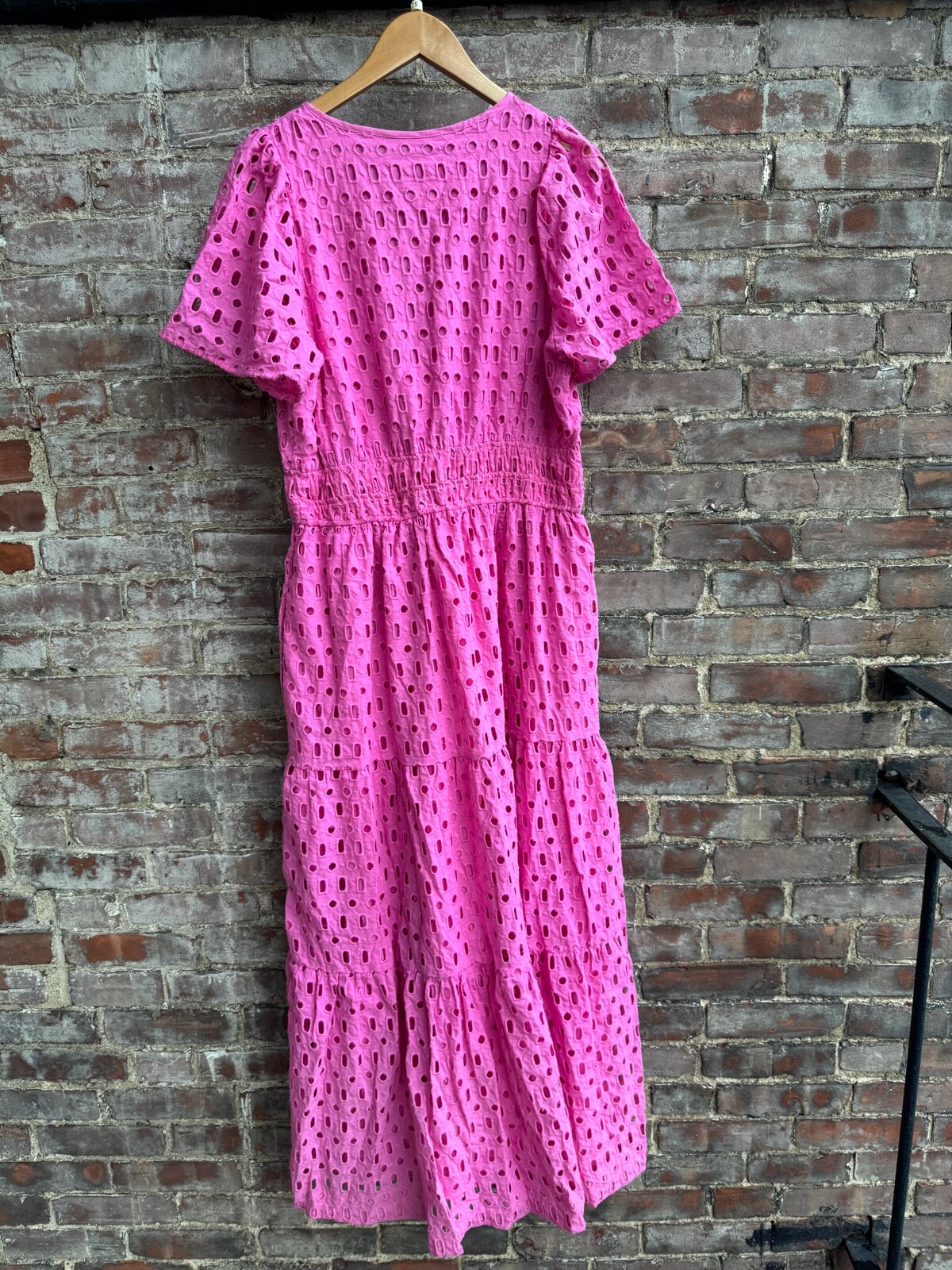 NWT Anthropologie Somerset Maxi Dress Eyelet Brown White Blue Yellow Pink