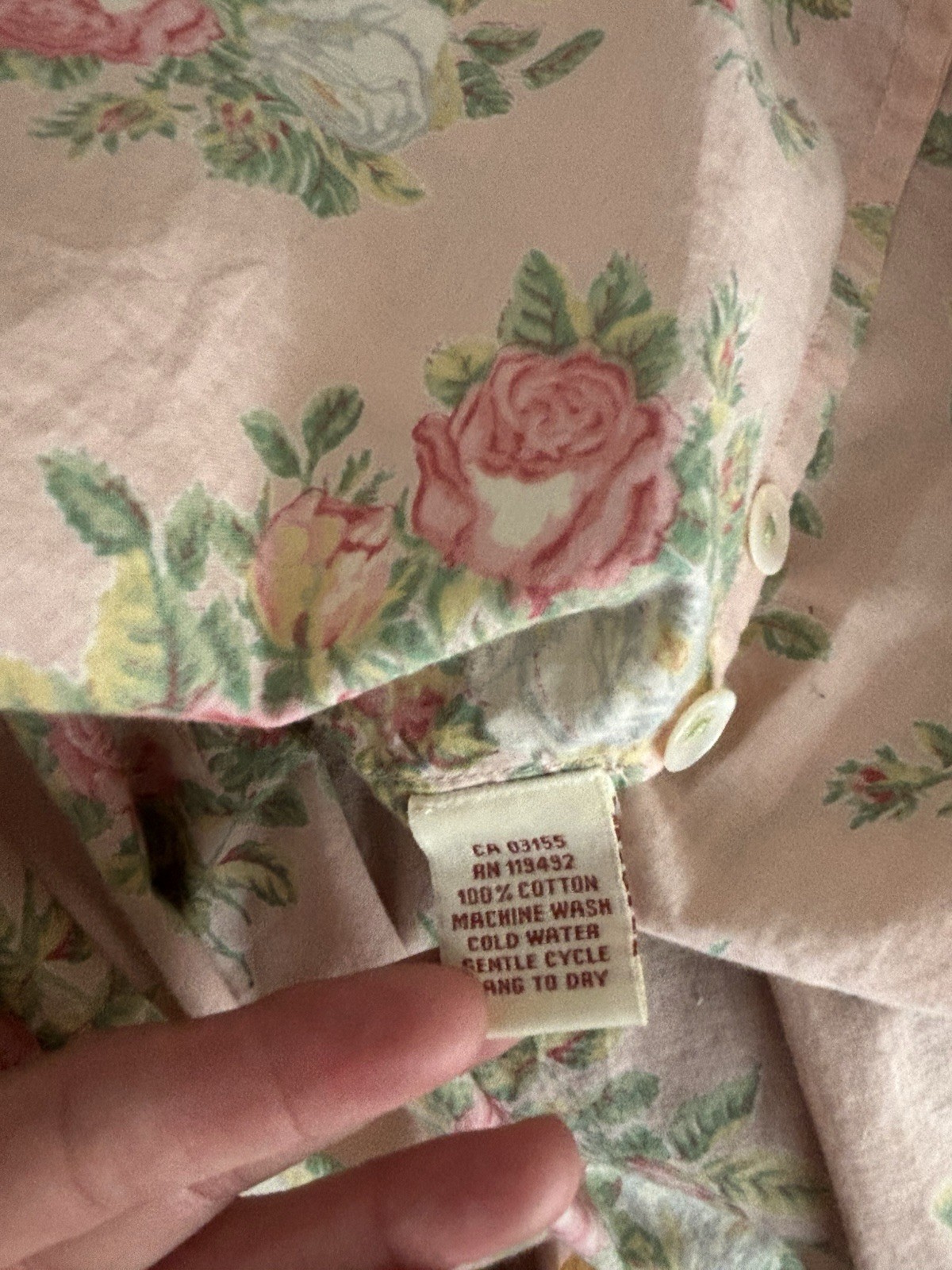 April Cornell Genevieve Hostess Maxi Dress Pink Cottage Roses Large Sleeveless