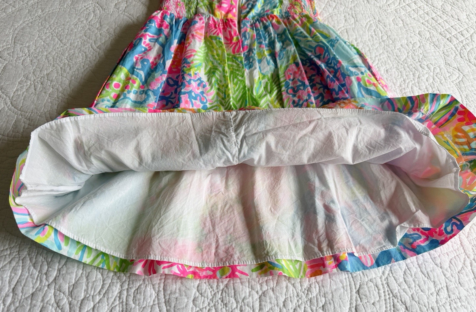 Lilly Pulitzer Ardleigh Lovers Coral Size 0 XS Bright Multicolor Floral Neon EUC