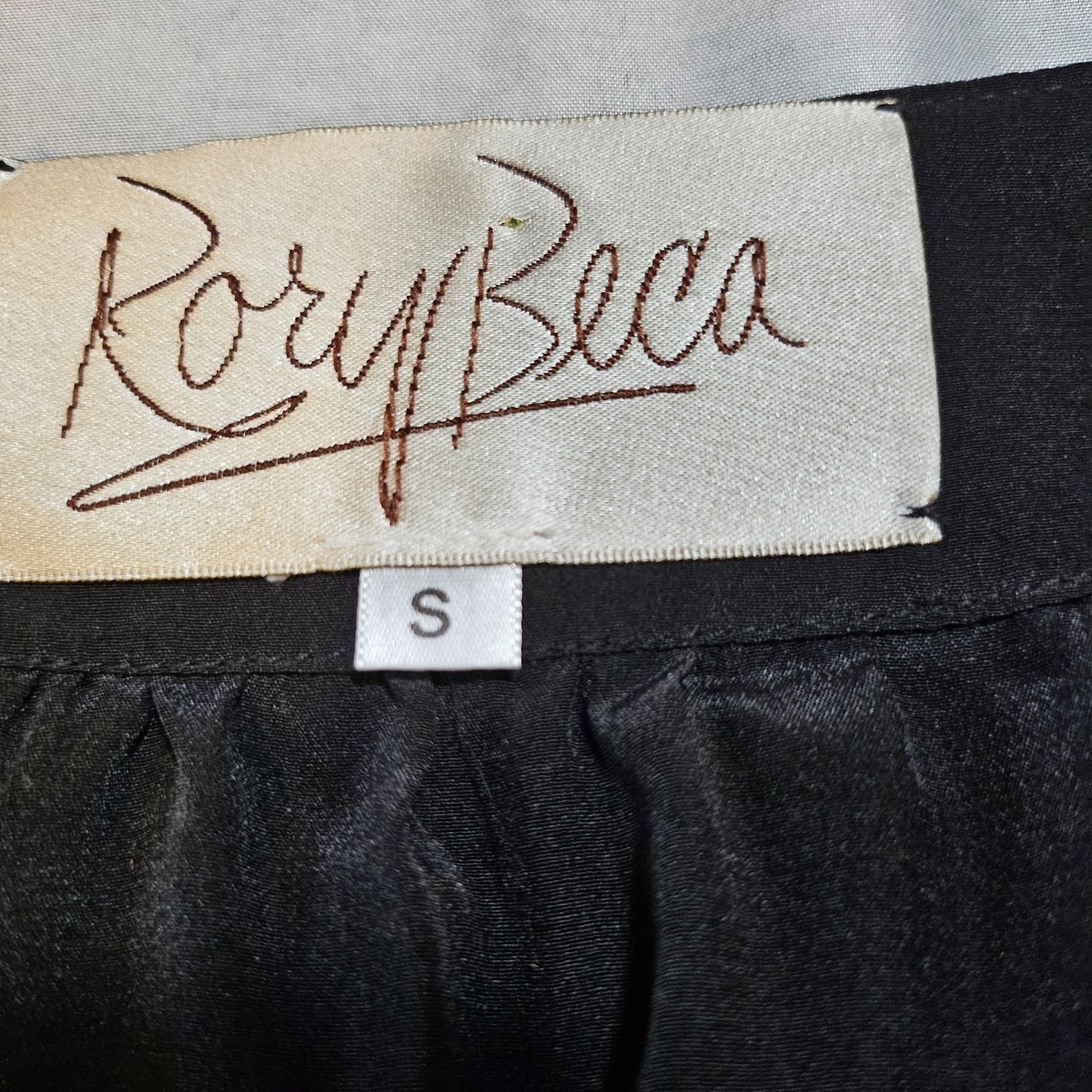 Rory Becca 100% Silk Little Black Mini Dress/Tunic SZ S Classic,Minimalist