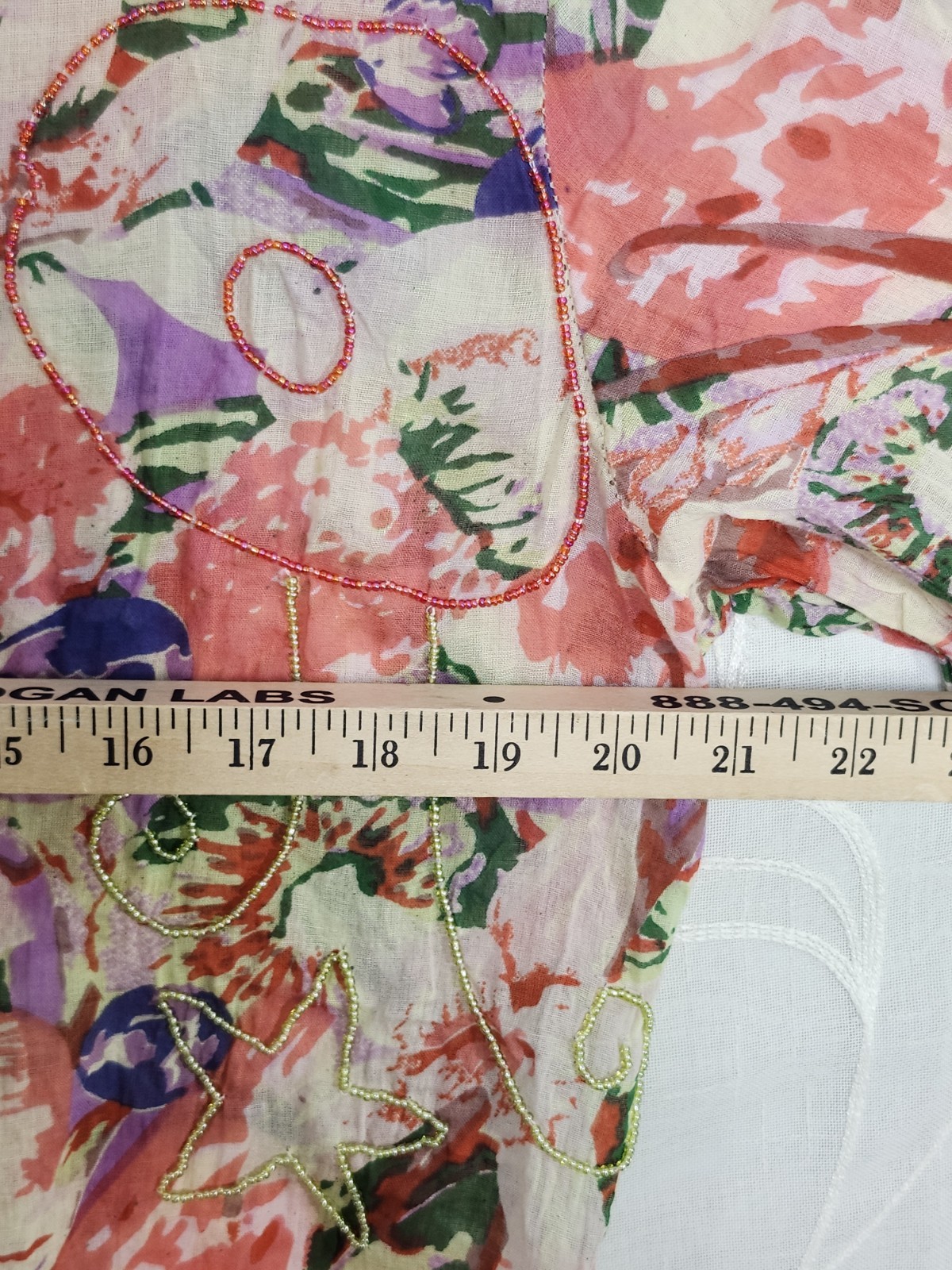 Bottega Positano Floral Dress Button Lightweight Cotton XXL Flaw