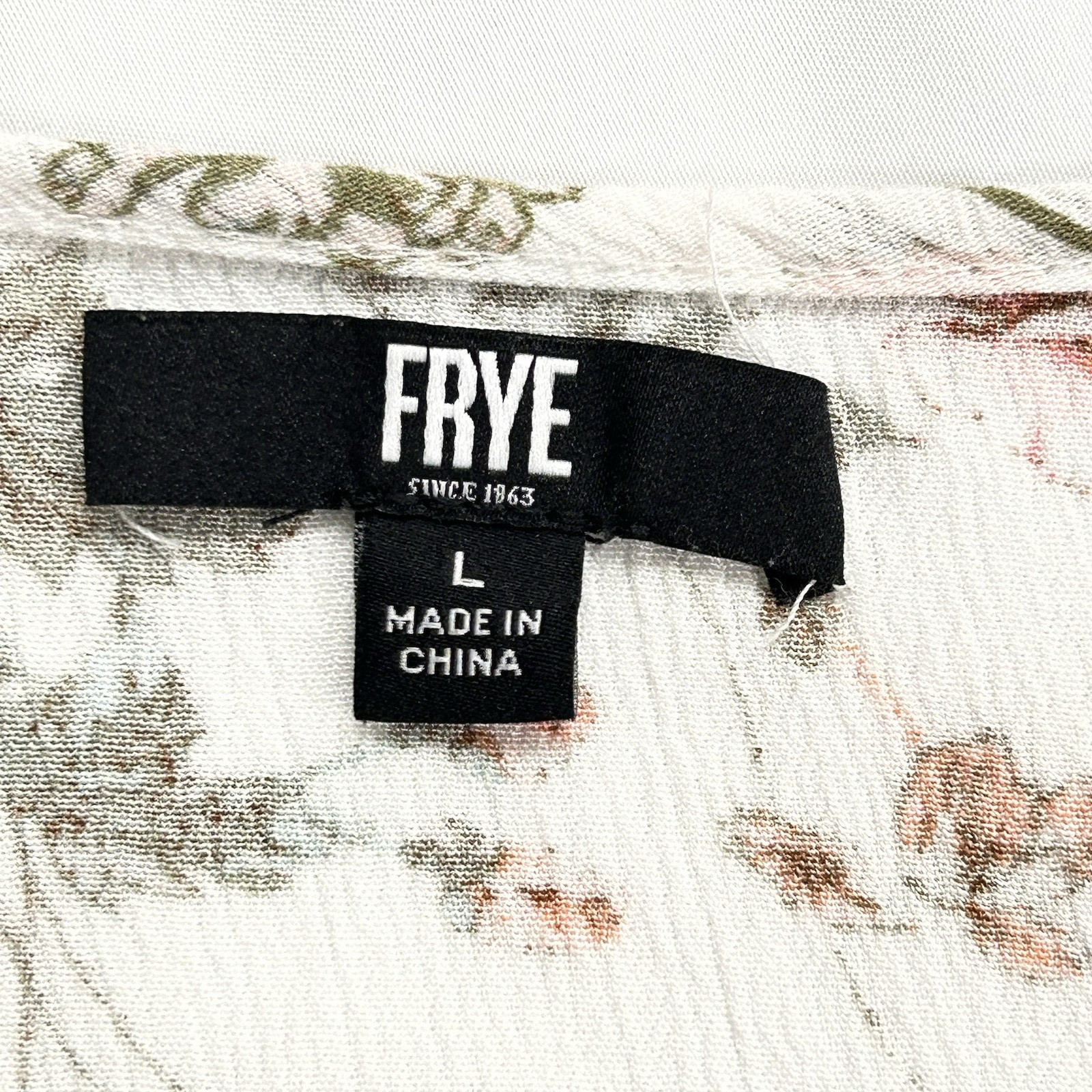 Frye Button Front Midi Dress Large Floral CottageCore Prairie Garden Farm Boho