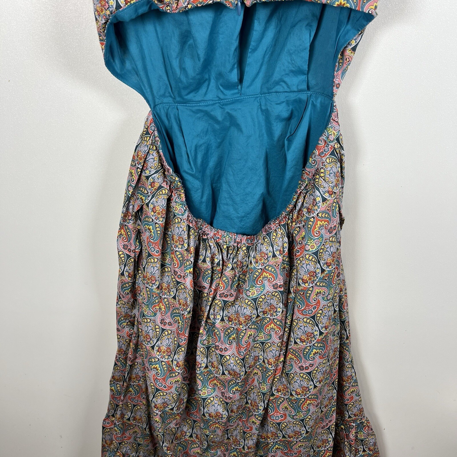 J. Crew Side Cutout Organic Cotton Dress in Liberty Giorgia Duke Fabric Size 6