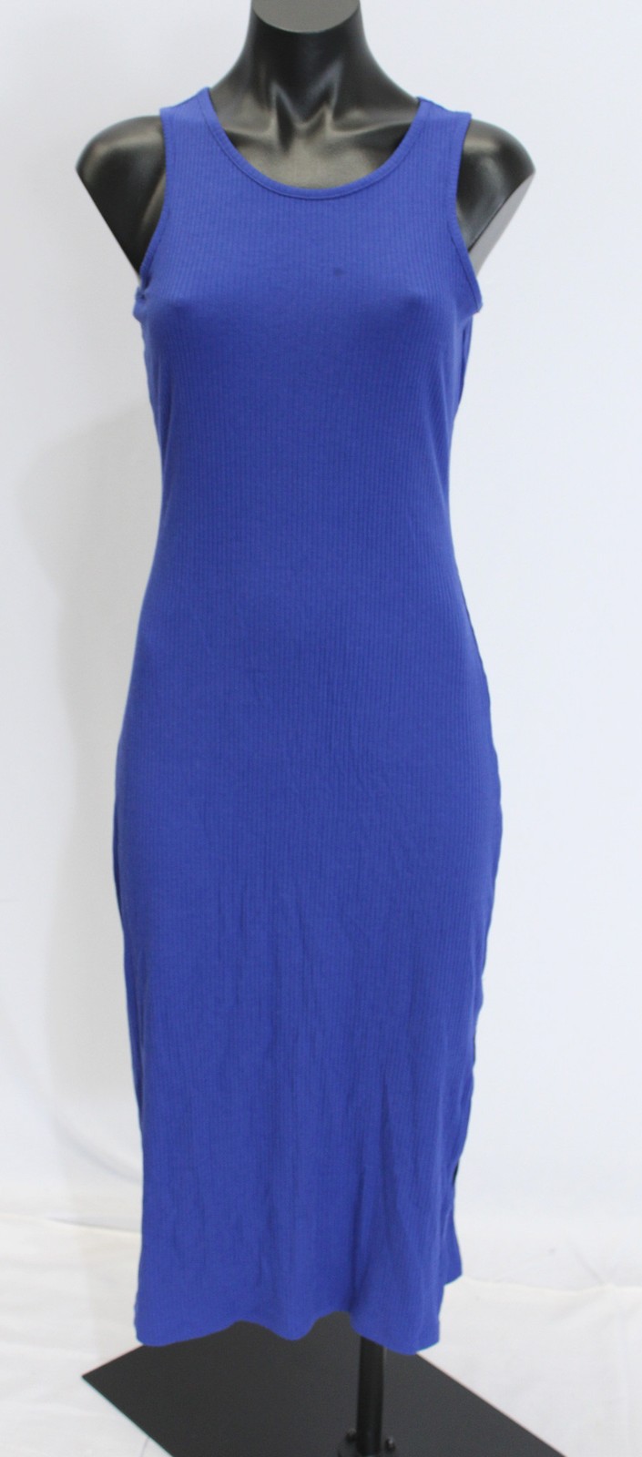 Sugarlips Women’s Kofo Sleeveless Fitted Ribbed Midi Dress EH6 Cobalt Medium