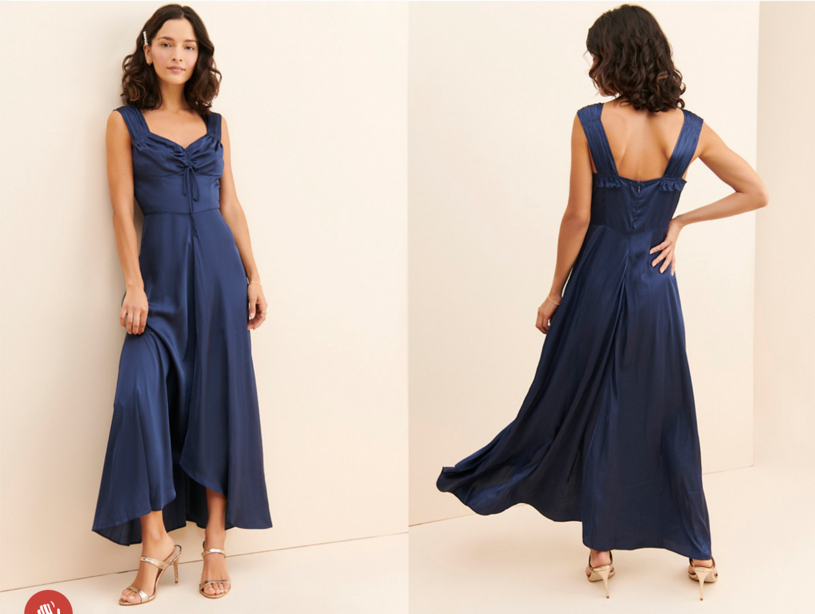Anthropologie – Navy Empire Maxi Dress – Current Air Size M