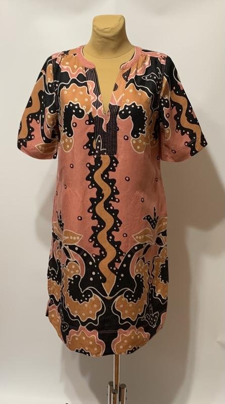 Women White Stuff Dress Pink Linen 40 / L / 48