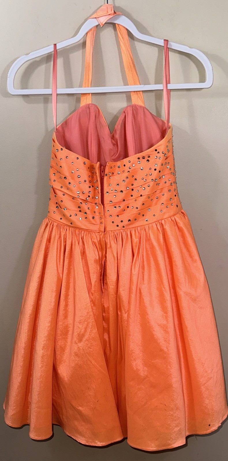 Gail McInnis Production Peach Sequin Junior /Sm Woman Dress Dance Cocktail Party