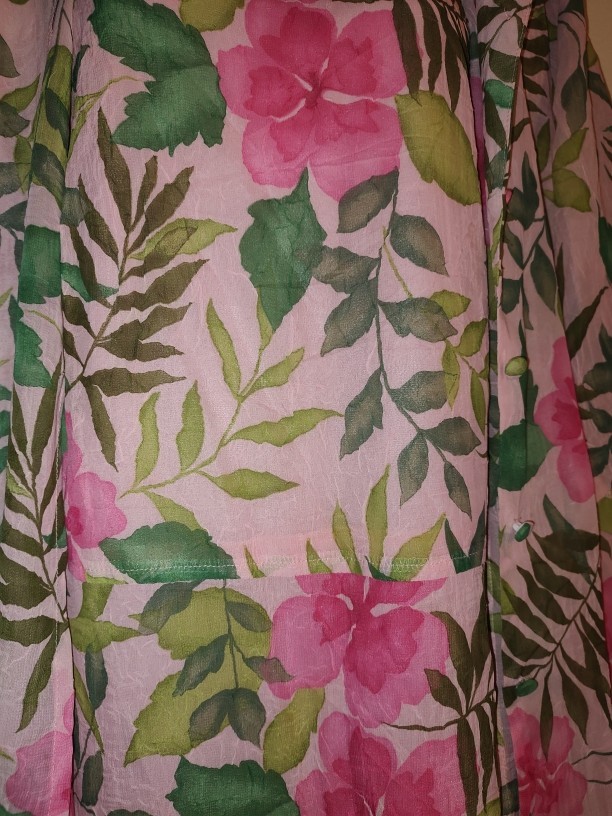 Set 2 pcs KSL Division Of Karin Stevens Pink Floral Dress with Jacket Size 24W