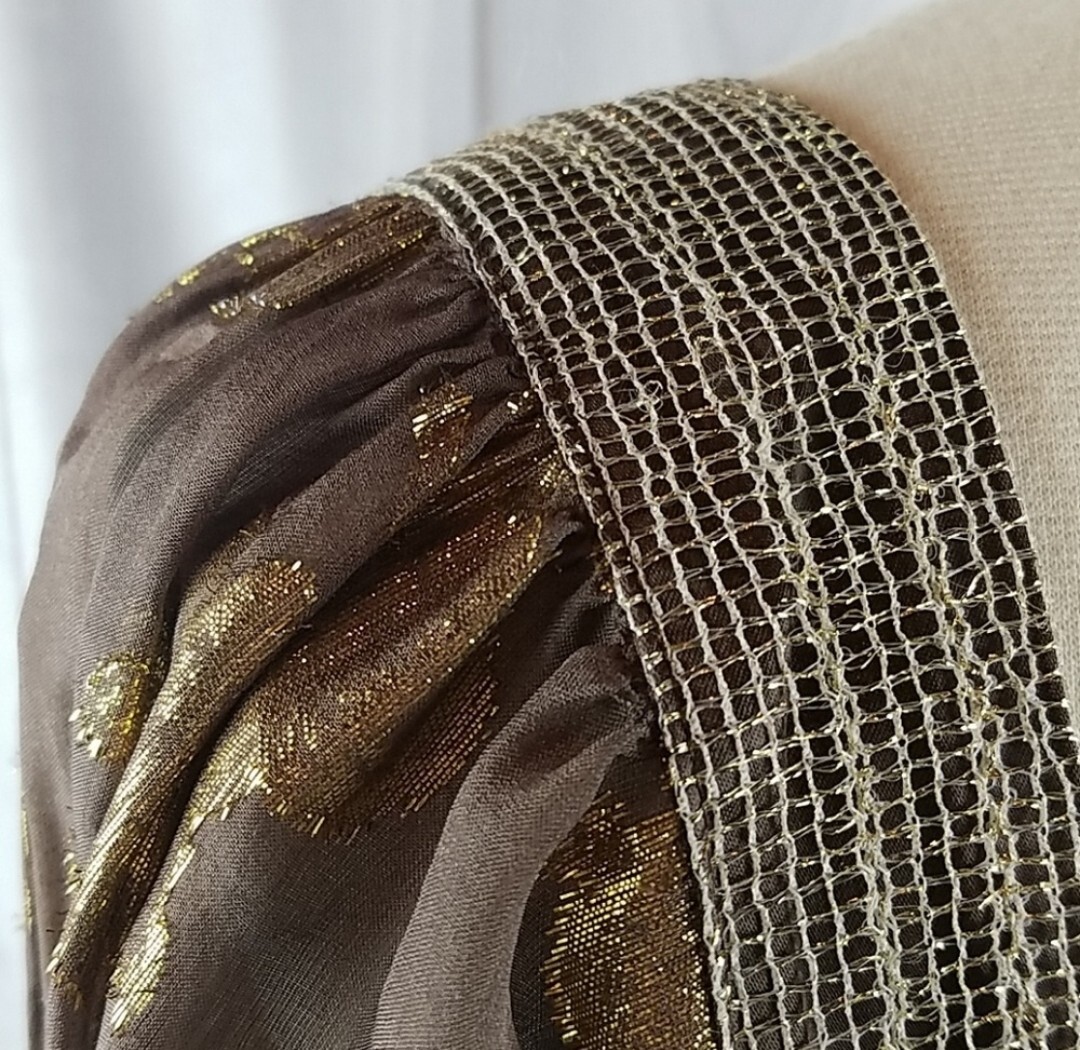 Laundry by Design Womens 0 Tunic Dress Brown Gold Metallic Silk Blend New Tags