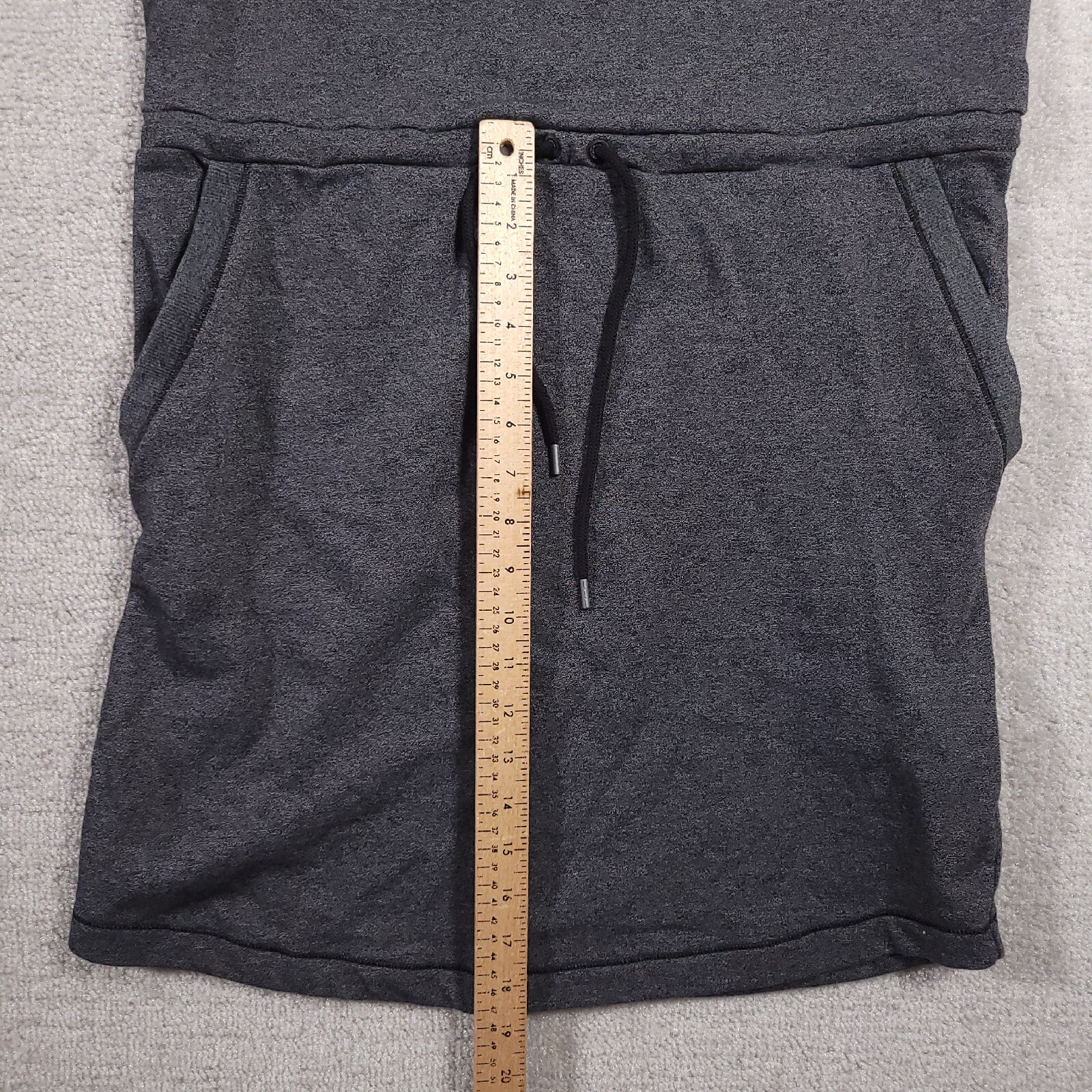Under Armour Threadborne Shoreline Terry Dress Women’s Large Gray Pockets Cinch